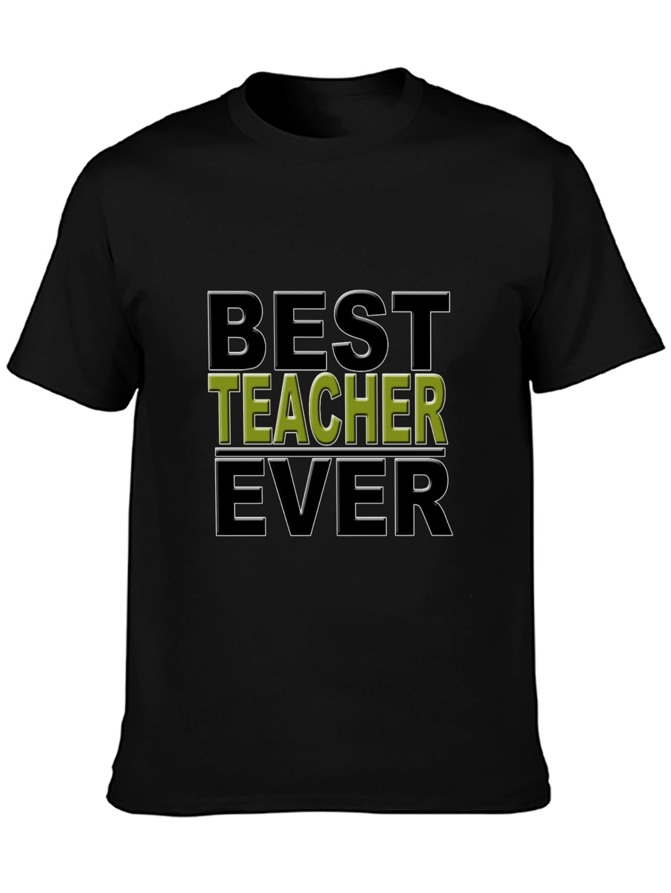 Best Teacher Ever Black Graphic Tee