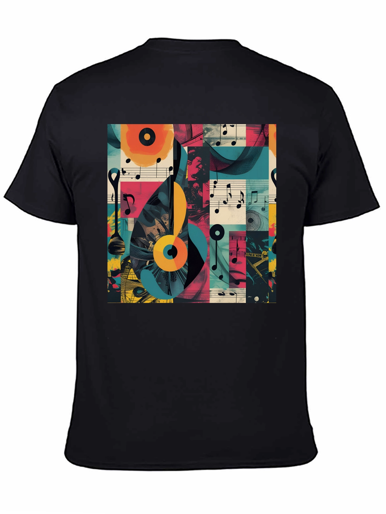 Abstract Music Note Graphic Tee - Modern Style