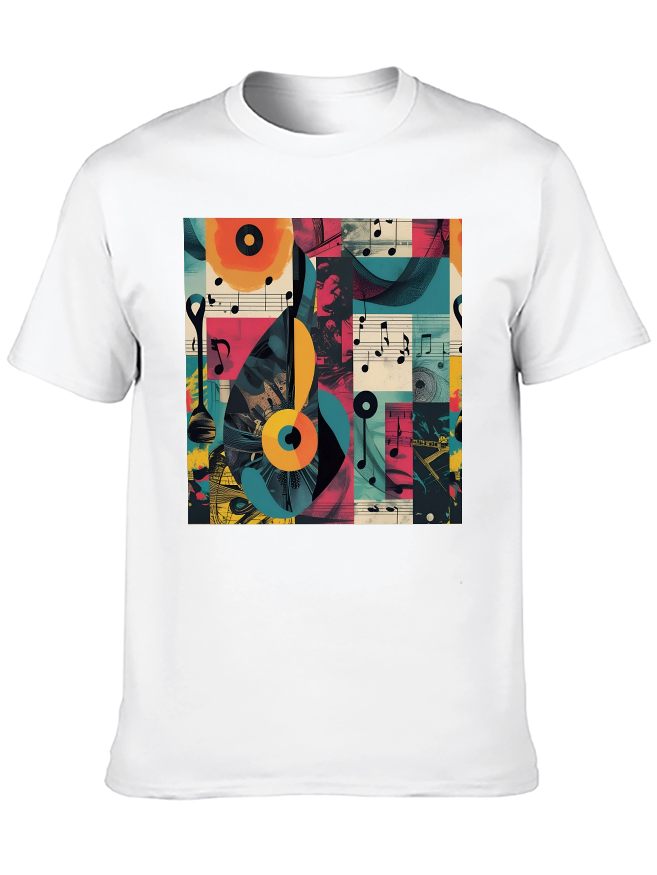 Abstract Music Note Graphic Tee - Modern Style
