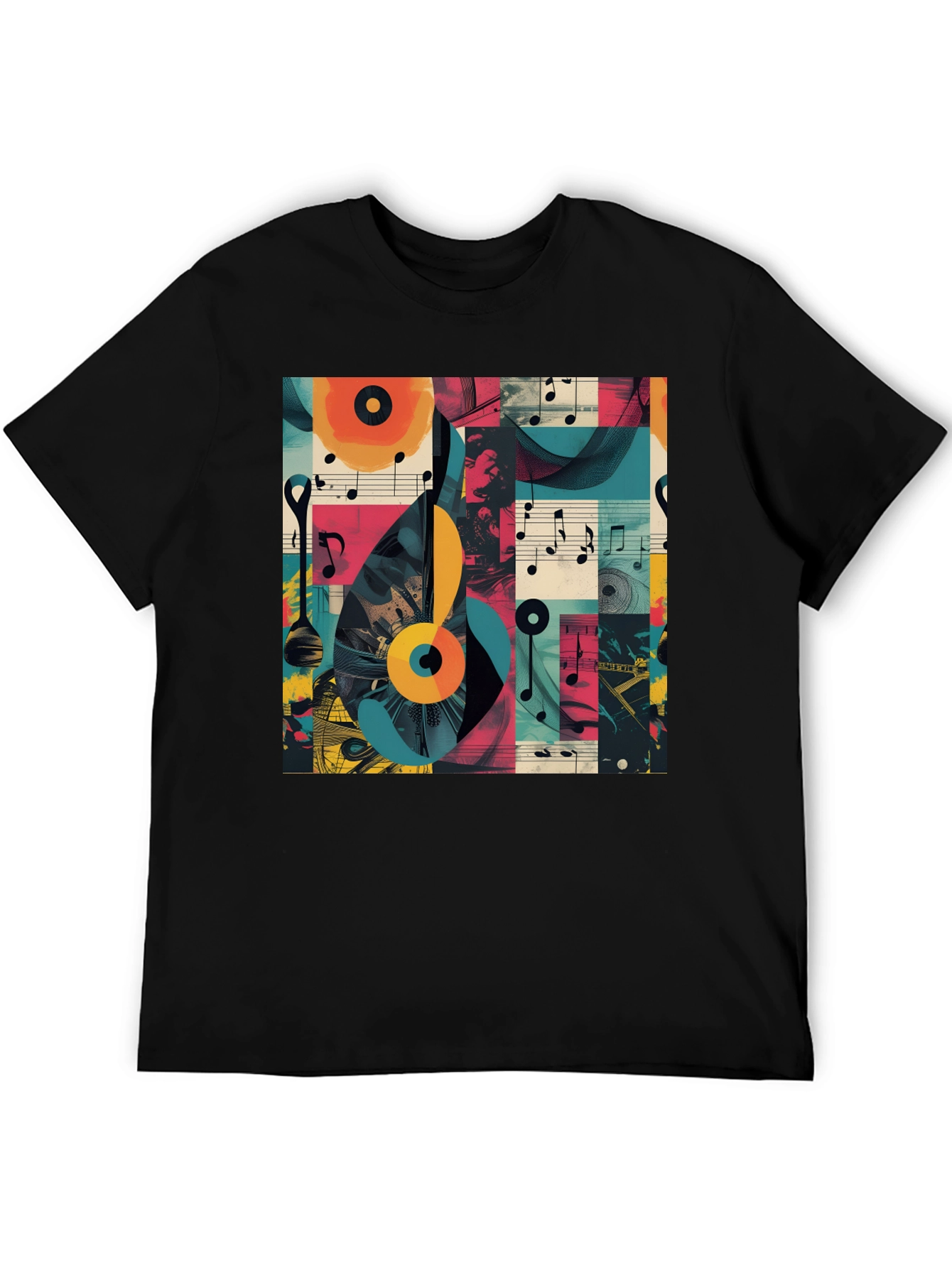 Abstract Music Note Graphic Tee - Modern Style