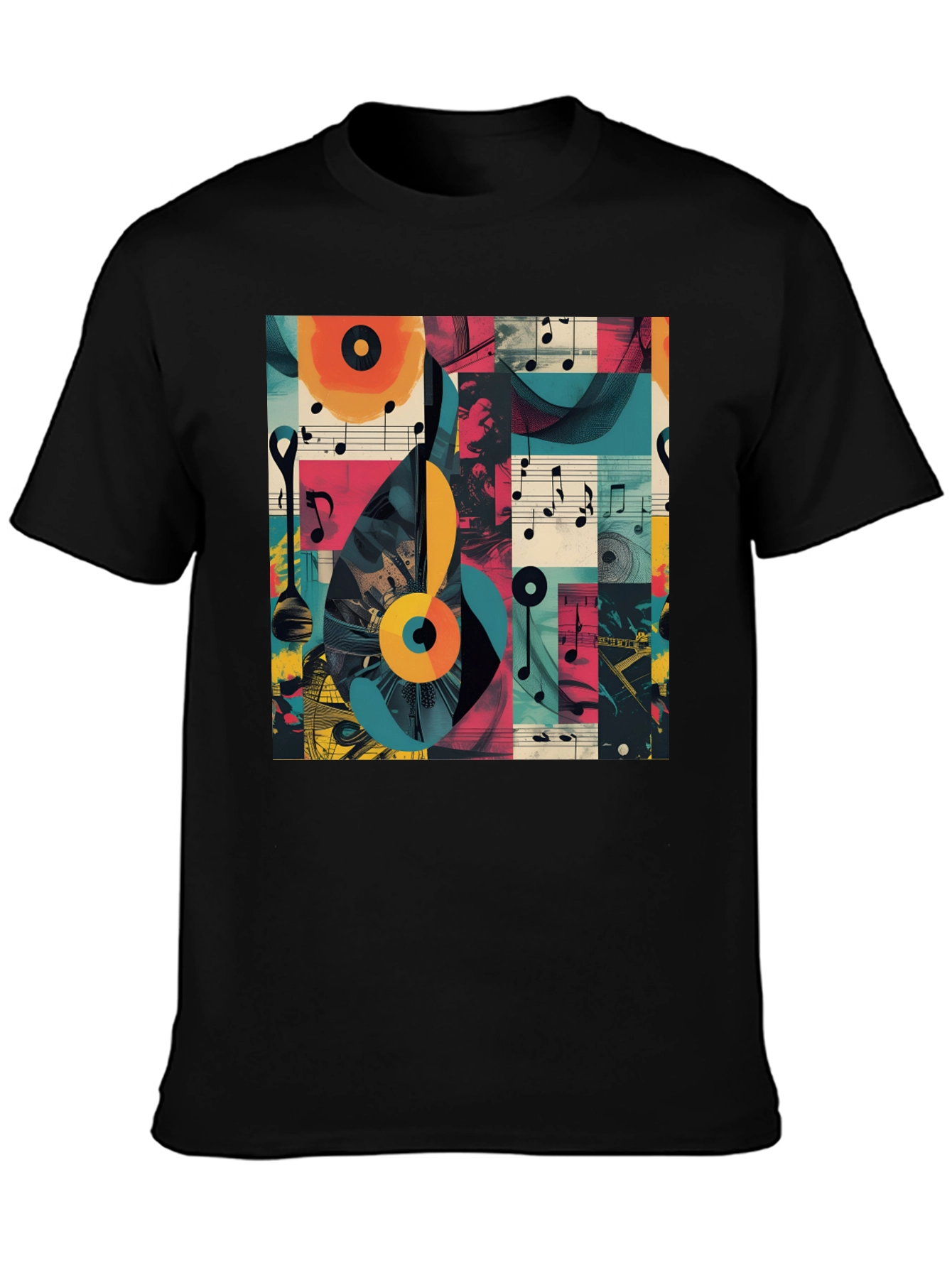 Abstract Music Note Graphic Tee - Modern Style