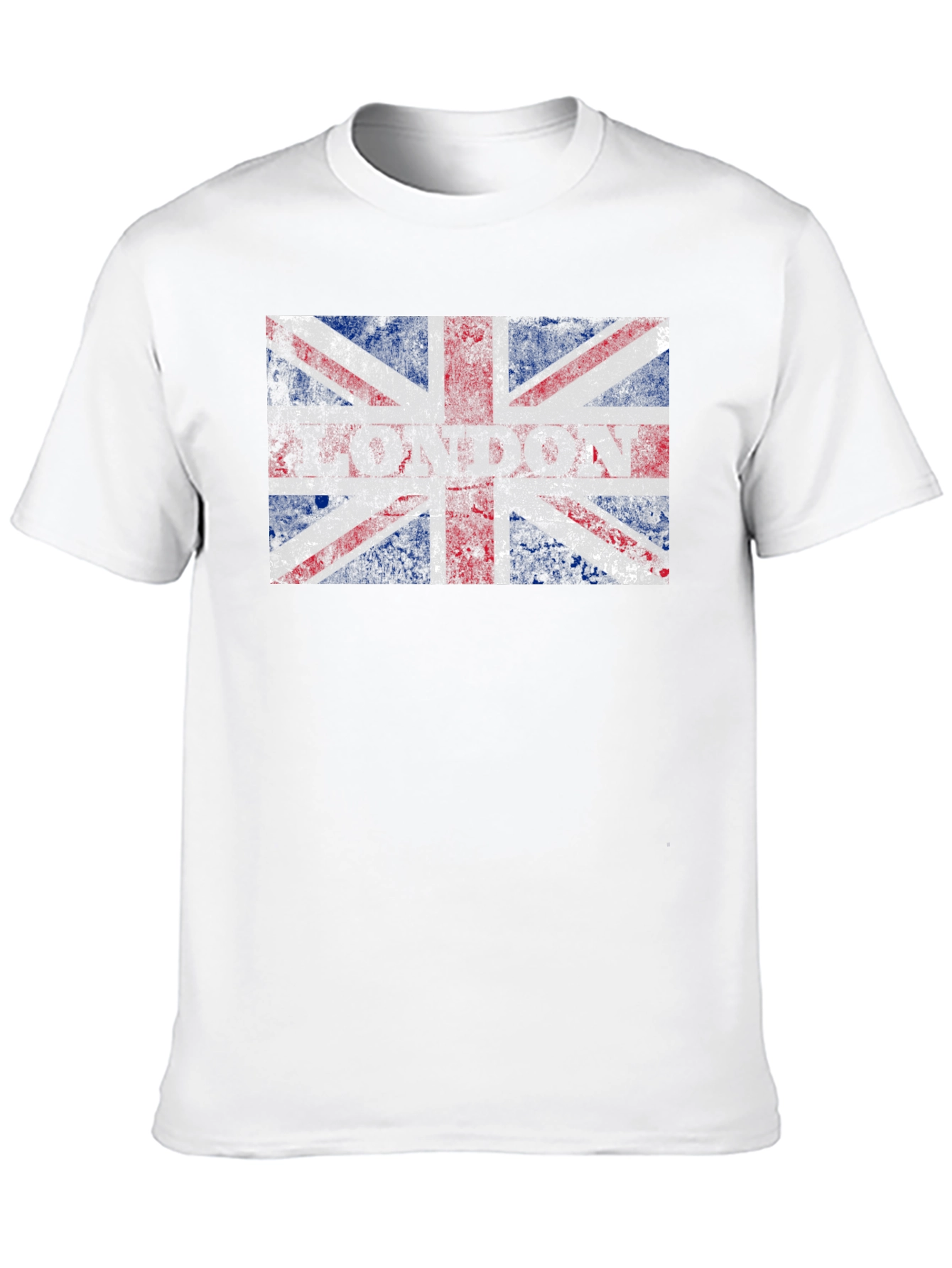 Union Jack Flag Graphic Print Mens Black T-Shirt