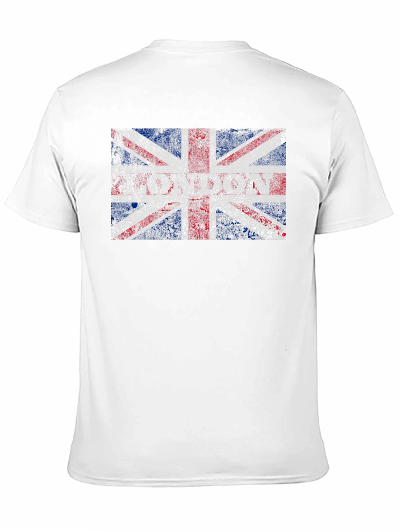 Union Jack Flag Graphic Print Mens Black T-Shirt