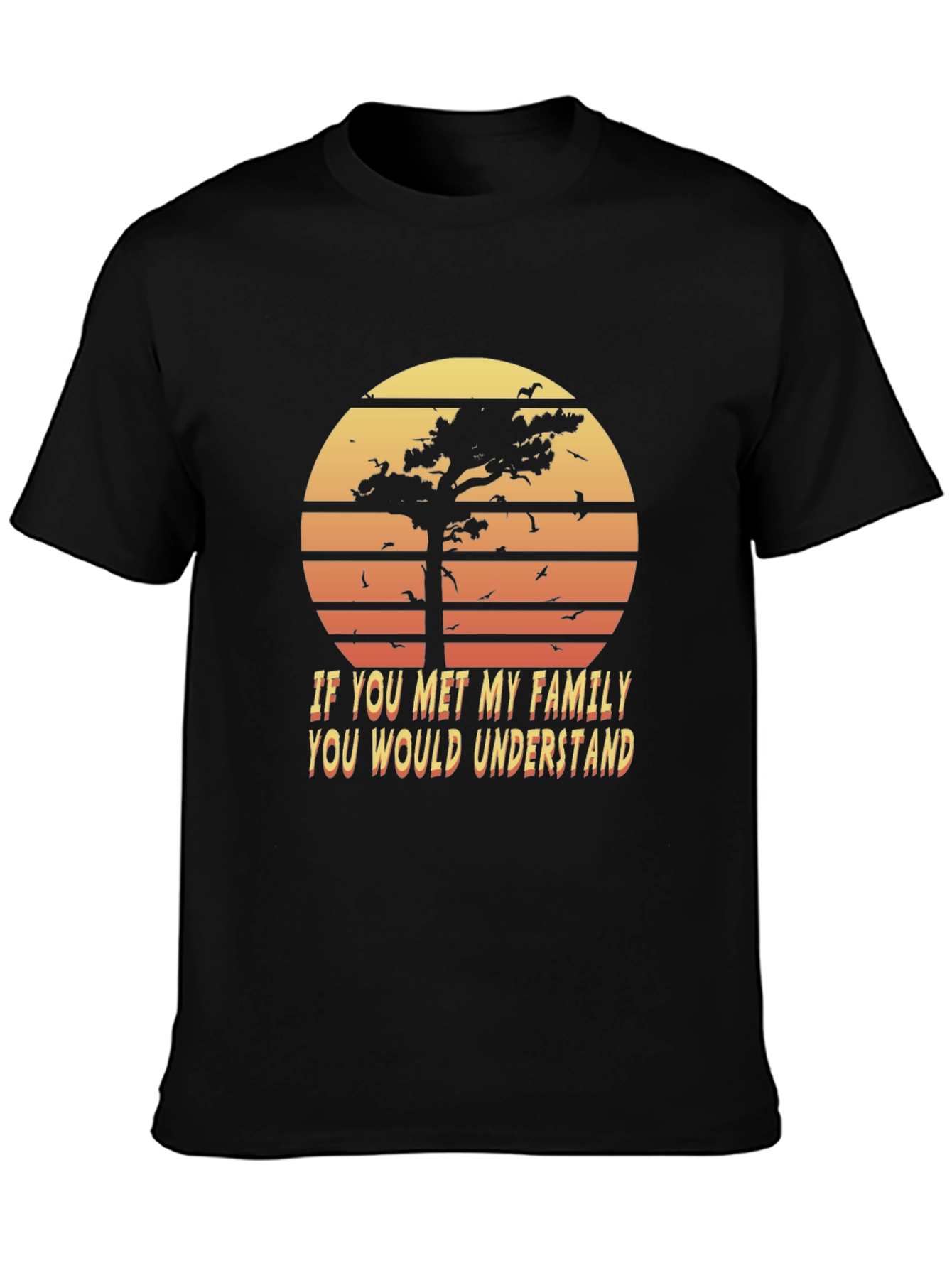 Retro Family Humor T-Shirt - Sunset Graphic Tee