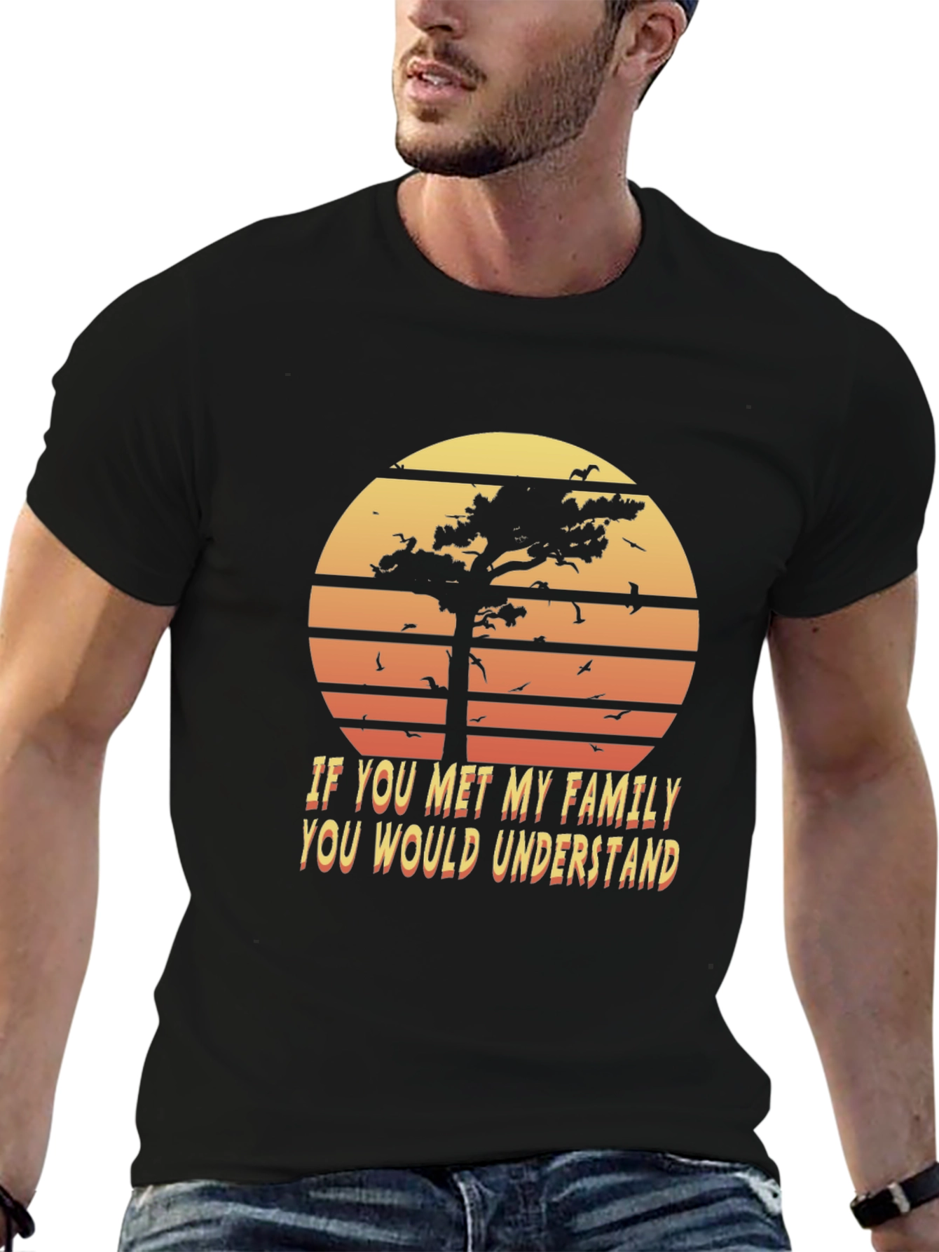 Retro Family Humor T-Shirt - Sunset Graphic Tee