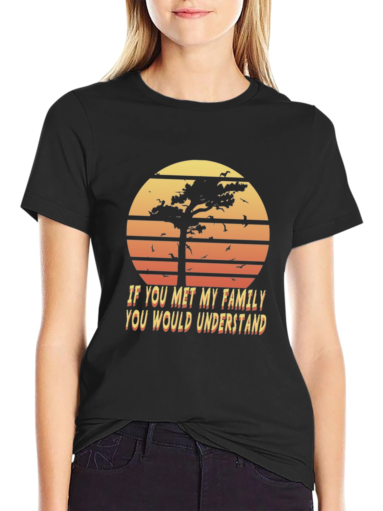 Retro Family Humor T-Shirt - Sunset Graphic Tee
