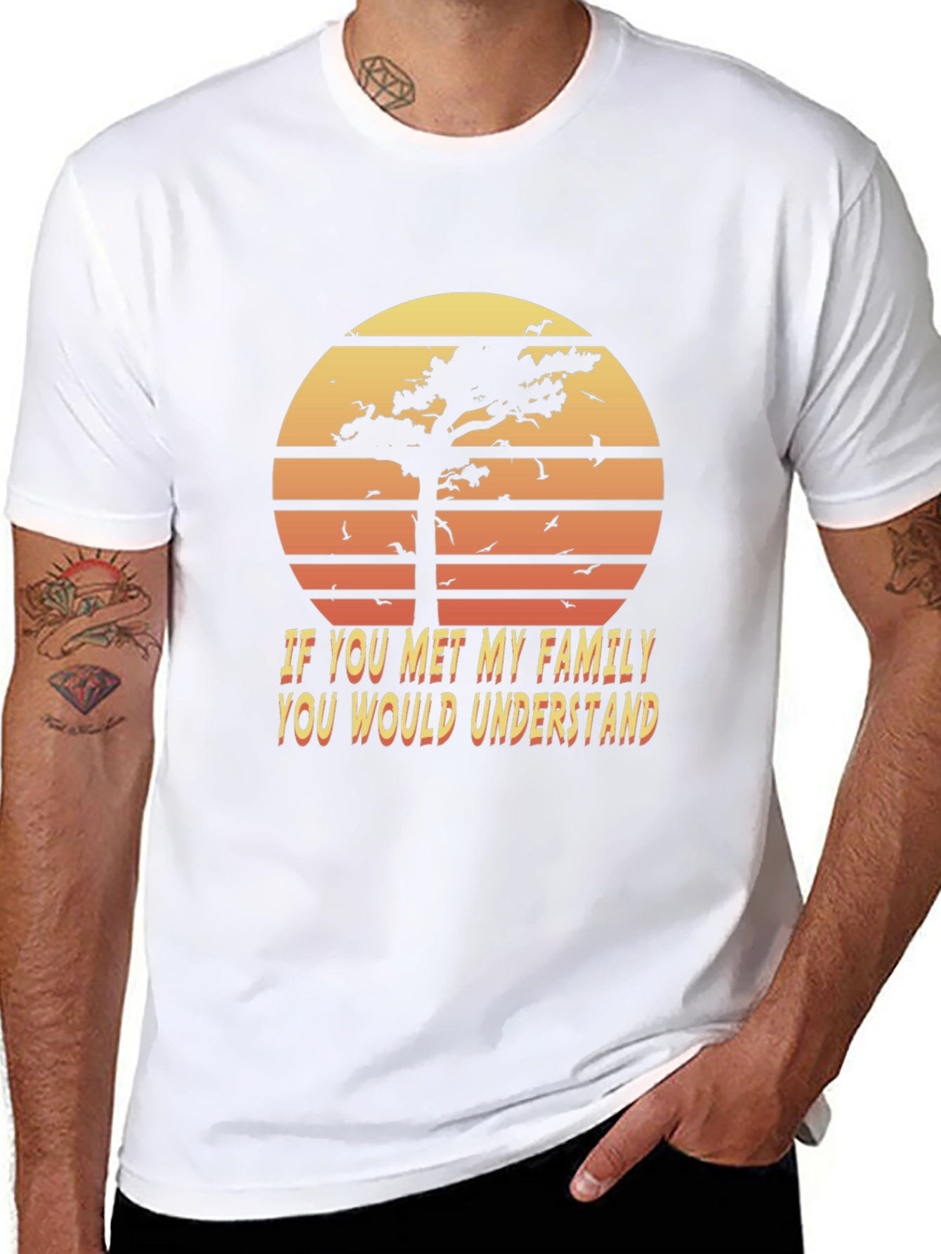 Retro Family Humor T-Shirt - Sunset Graphic Tee