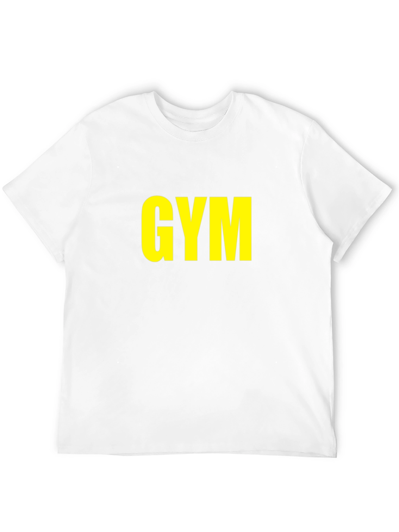 GYM T-Shirt - Bold Yellow Print on Black