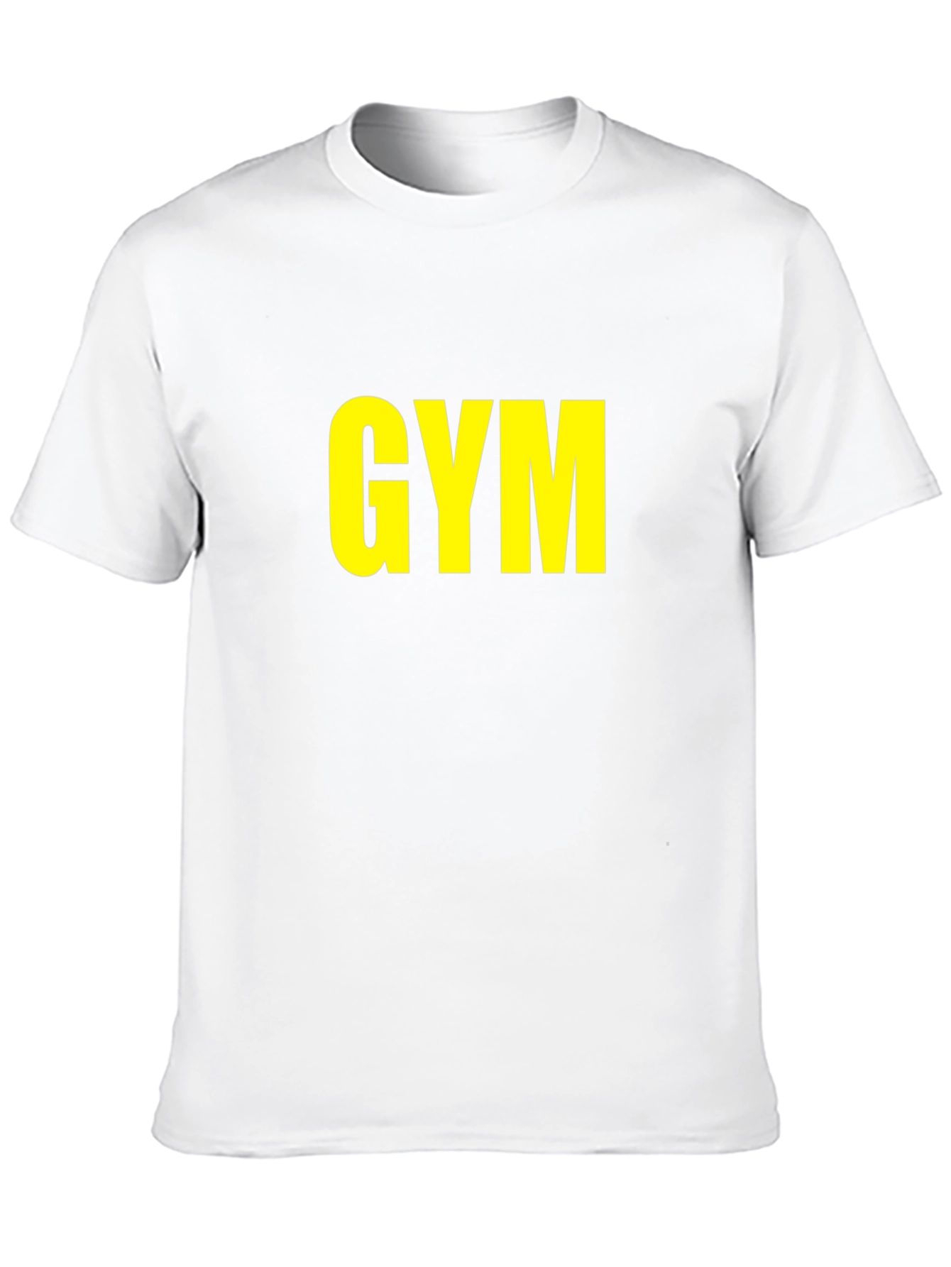GYM T-Shirt - Bold Yellow Print on Black