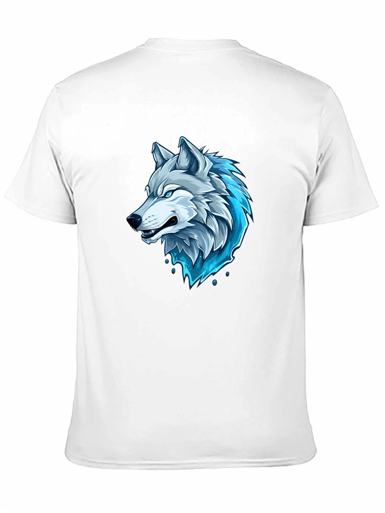Mens Black Wolf Graphic T-Shirt