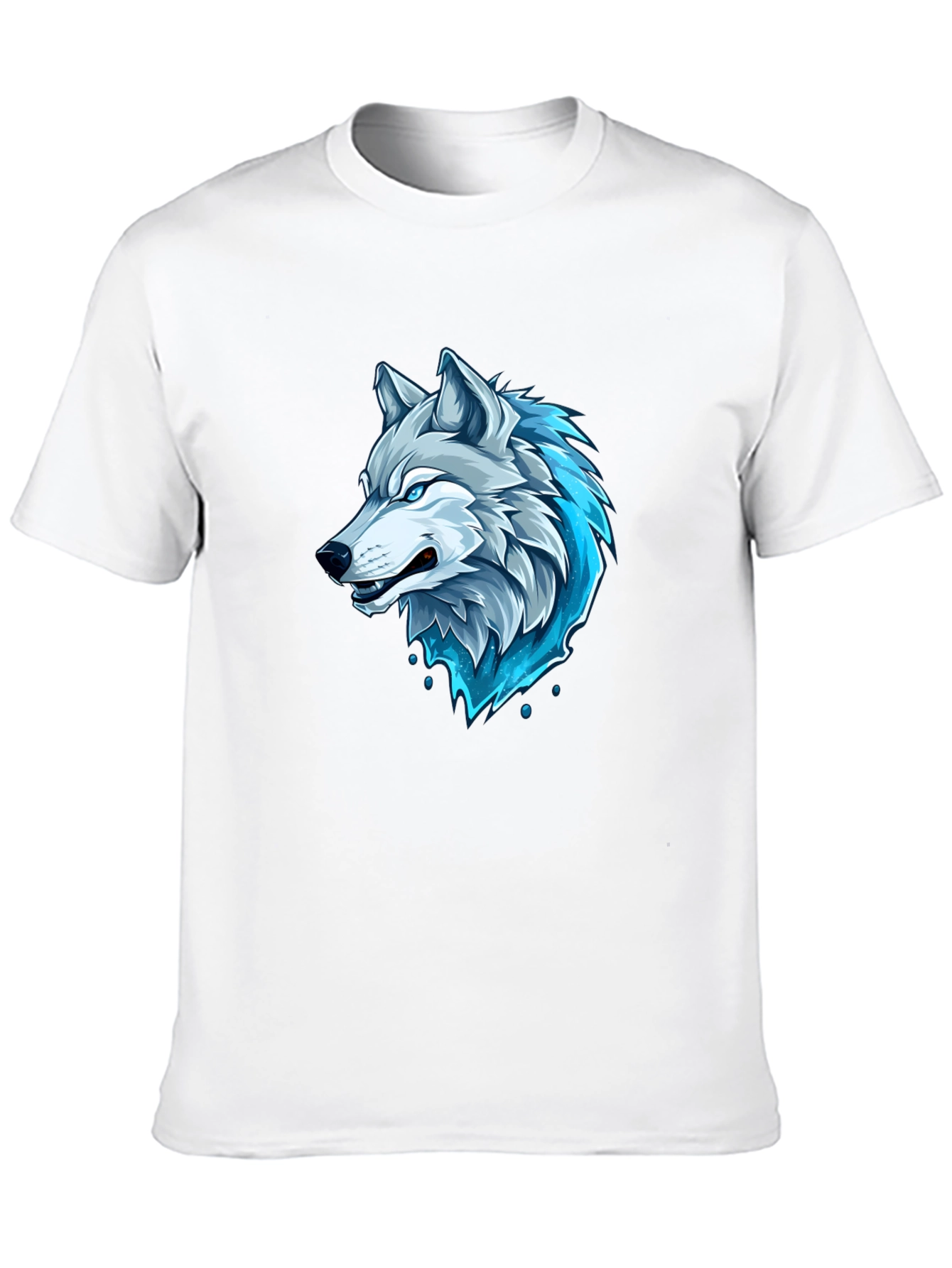 Mens Black Wolf Graphic T-Shirt