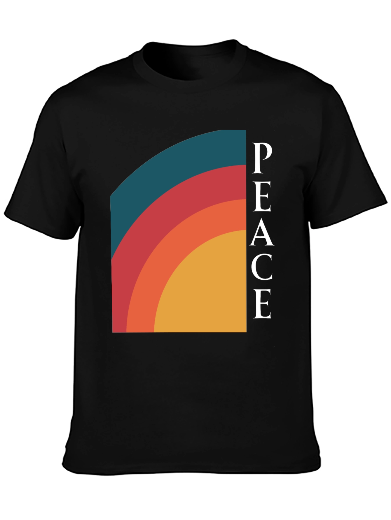 Peace Retro Rainbow Graphic Tee - Classic Fit