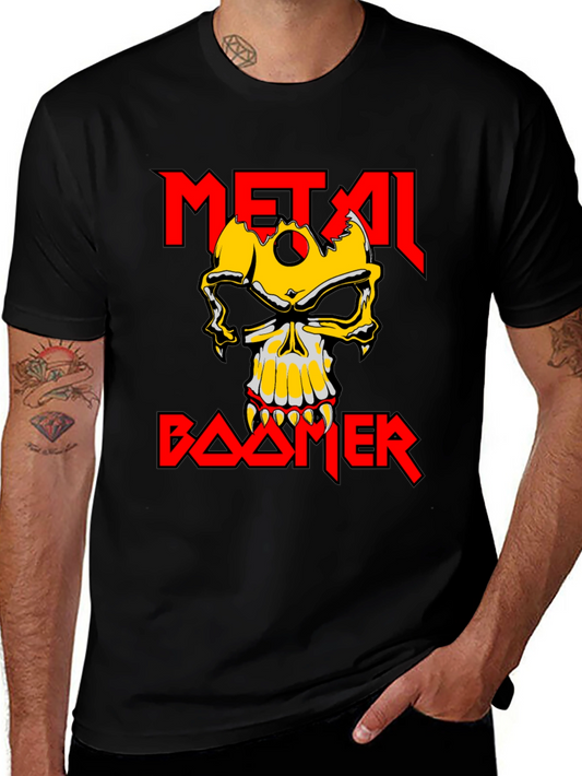 Metal Boomer T-Shirt - Skull Graphic Tee
