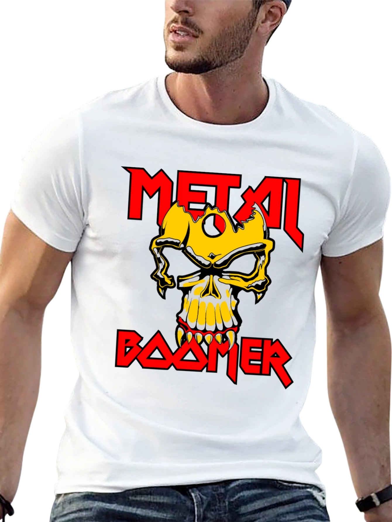 Metal Boomer T-Shirt - Skull Graphic Tee