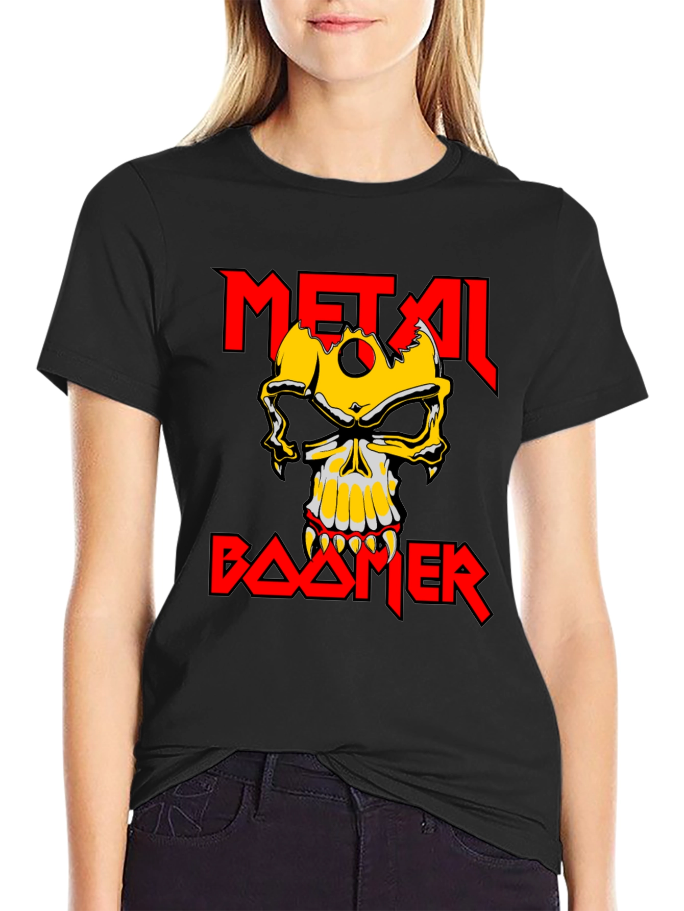 Metal Boomer T-Shirt - Skull Graphic Tee