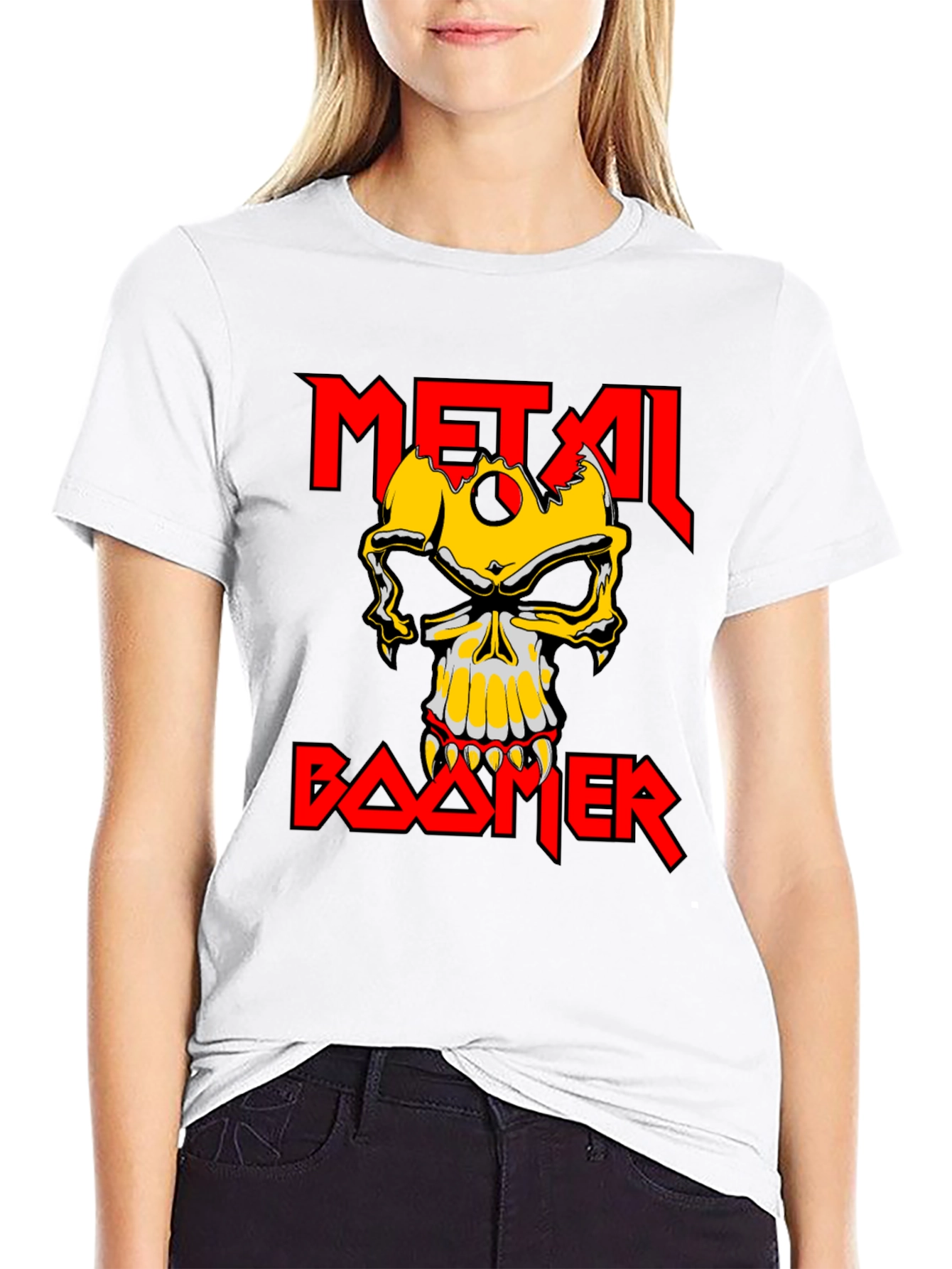 Metal Boomer T-Shirt - Skull Graphic Tee