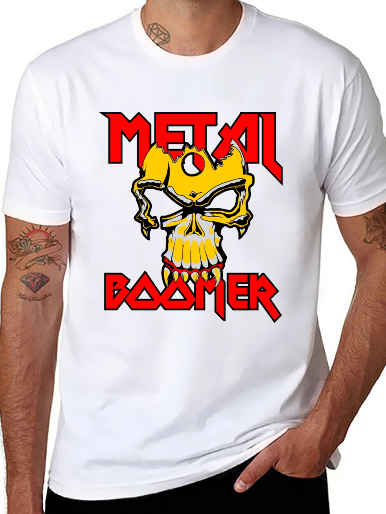 Metal Boomer T-Shirt - Skull Graphic Tee