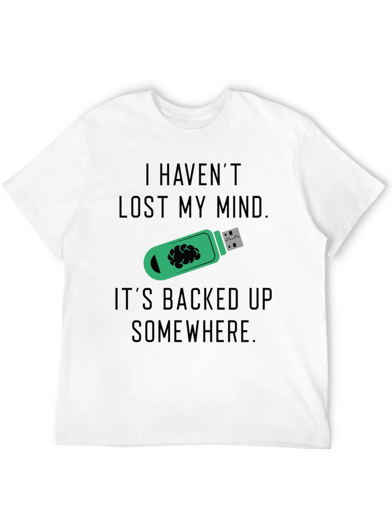 Funny Backed Up Brain T-Shirt - Novelty Tee