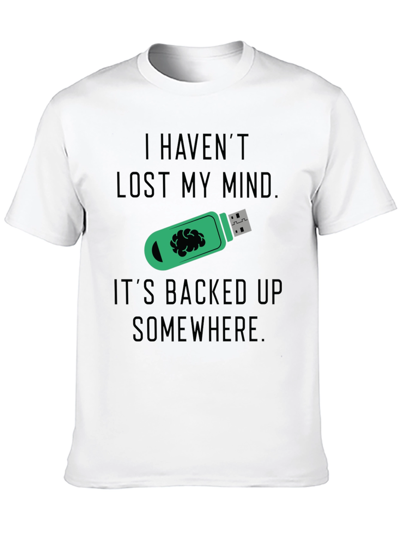 Funny Backed Up Brain T-Shirt - Novelty Tee