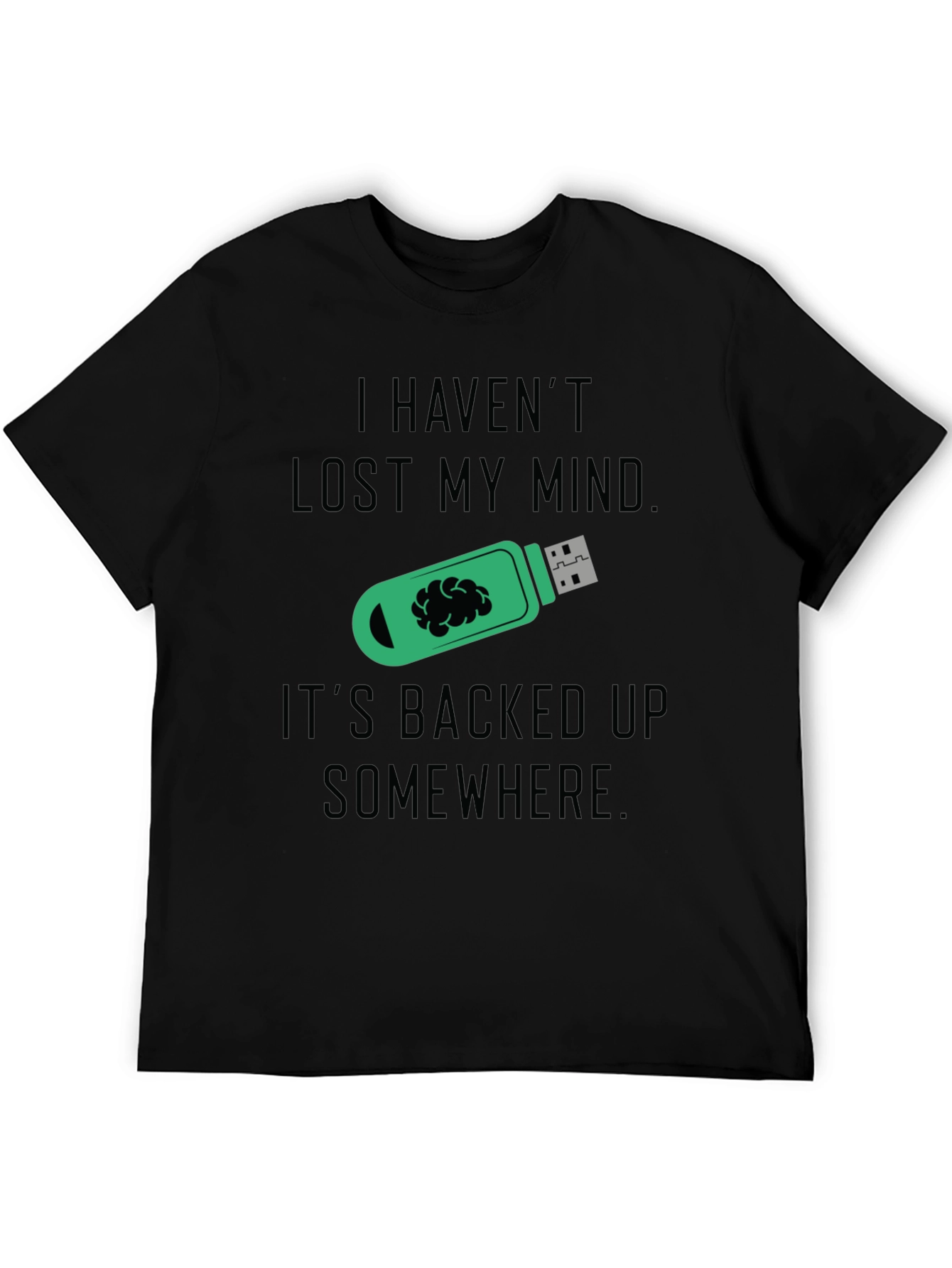 Funny Backed Up Brain T-Shirt - Novelty Tee