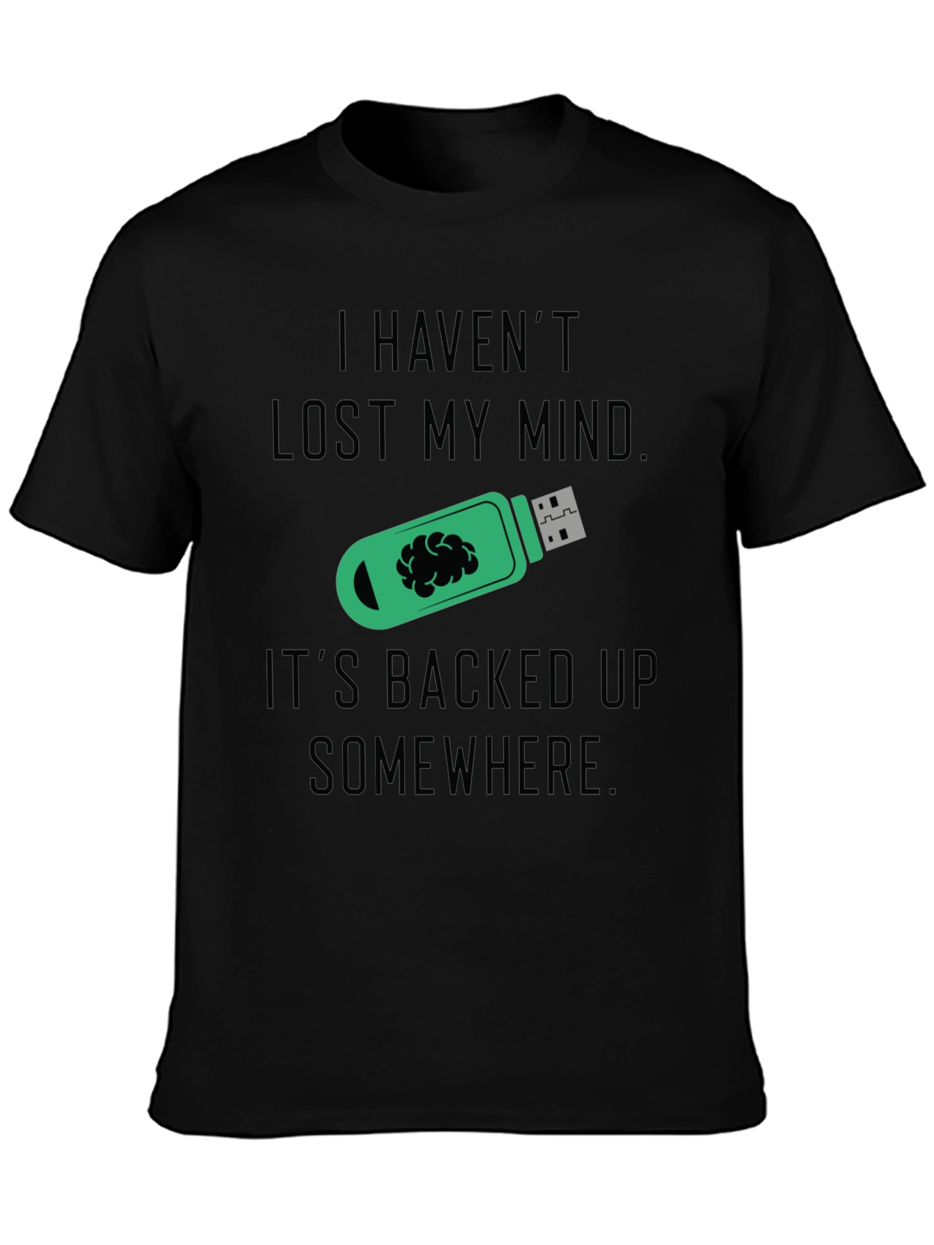 Funny Backed Up Brain T-Shirt - Novelty Tee