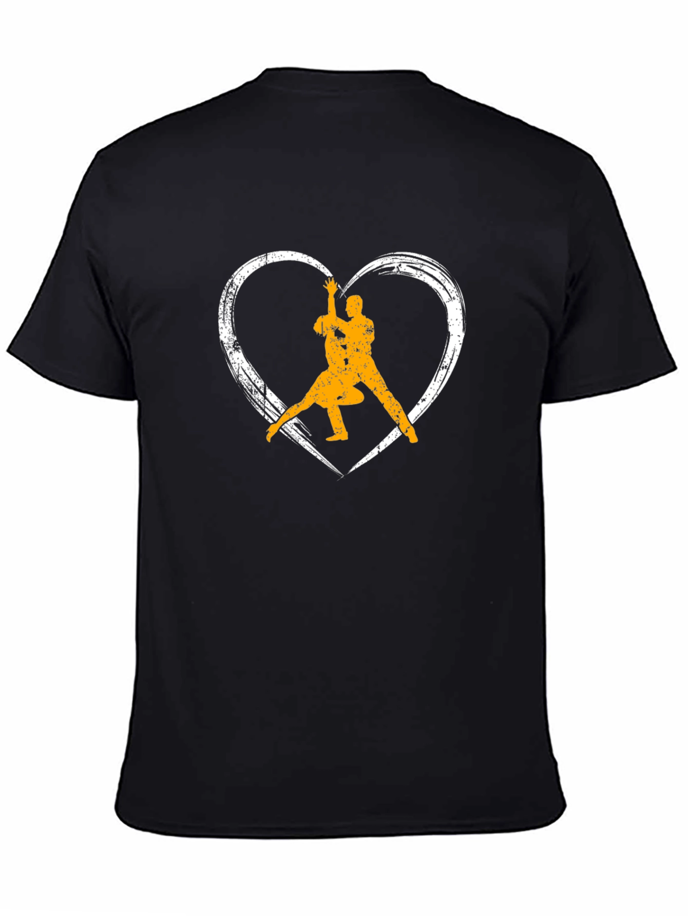 Dance Lovers Black T-Shirt - Heart Graphic