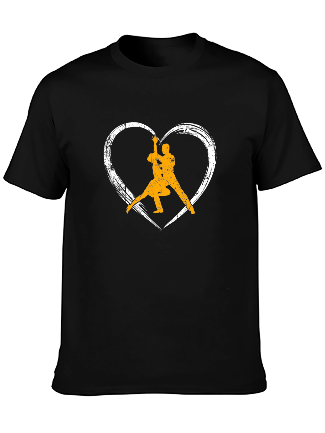 Dance Lovers Black T-Shirt - Heart Graphic