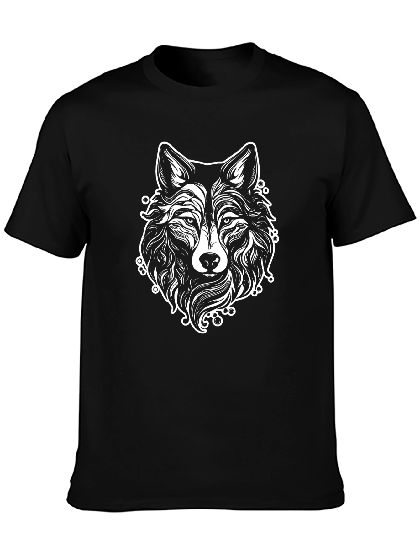 Wolf Graphic T-Shirt - Black Tee
