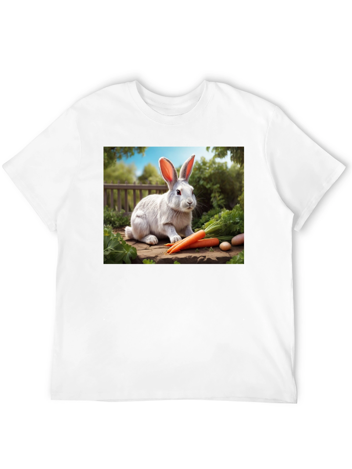 Rabbit & Carrot Graphic Tee - Cute Animal Shirt