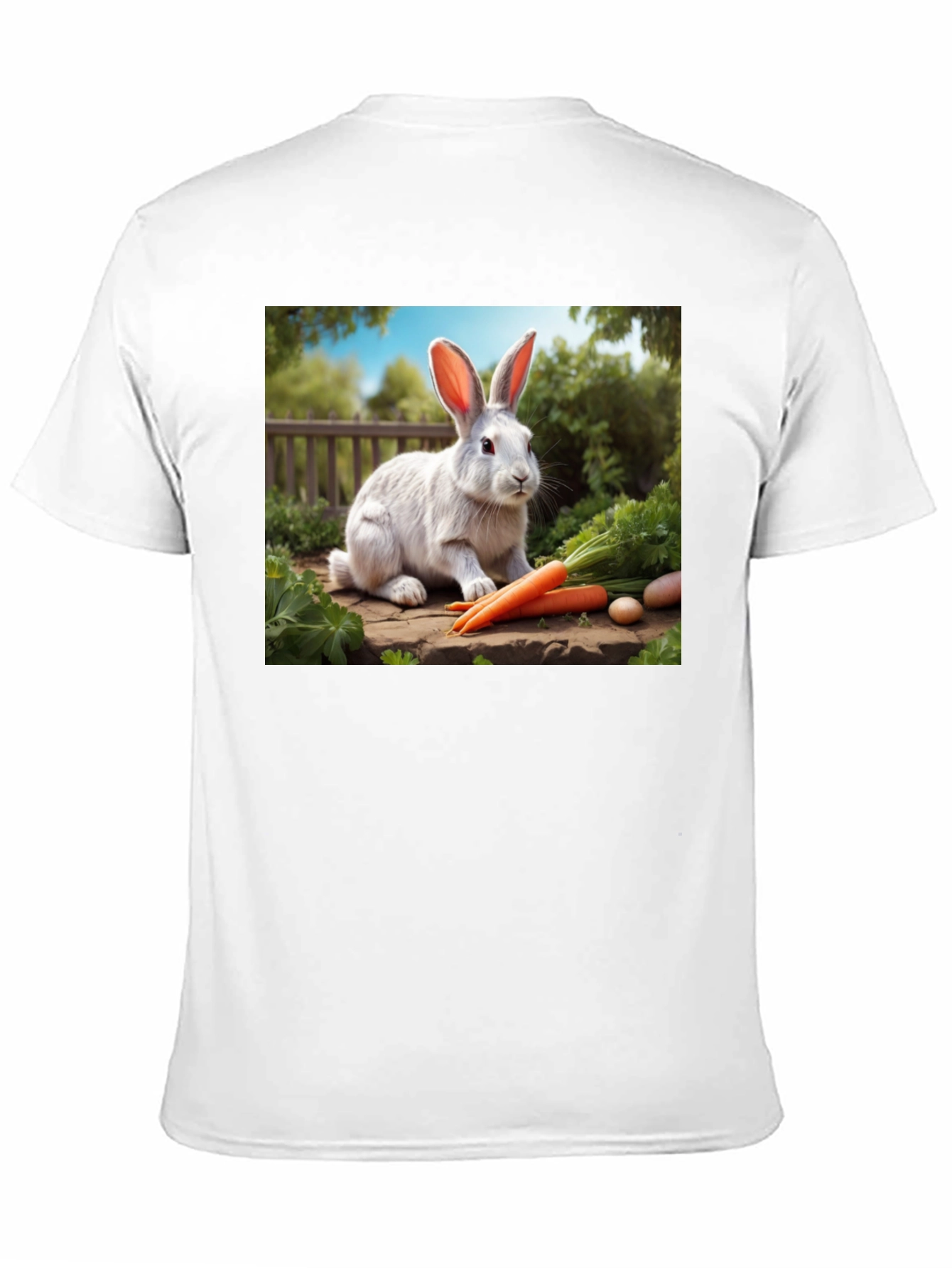 Rabbit & Carrot Graphic Tee - Cute Animal Shirt
