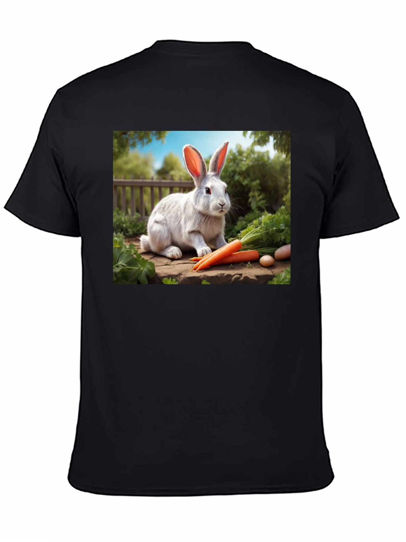 Rabbit & Carrot Graphic Tee - Cute Animal Shirt