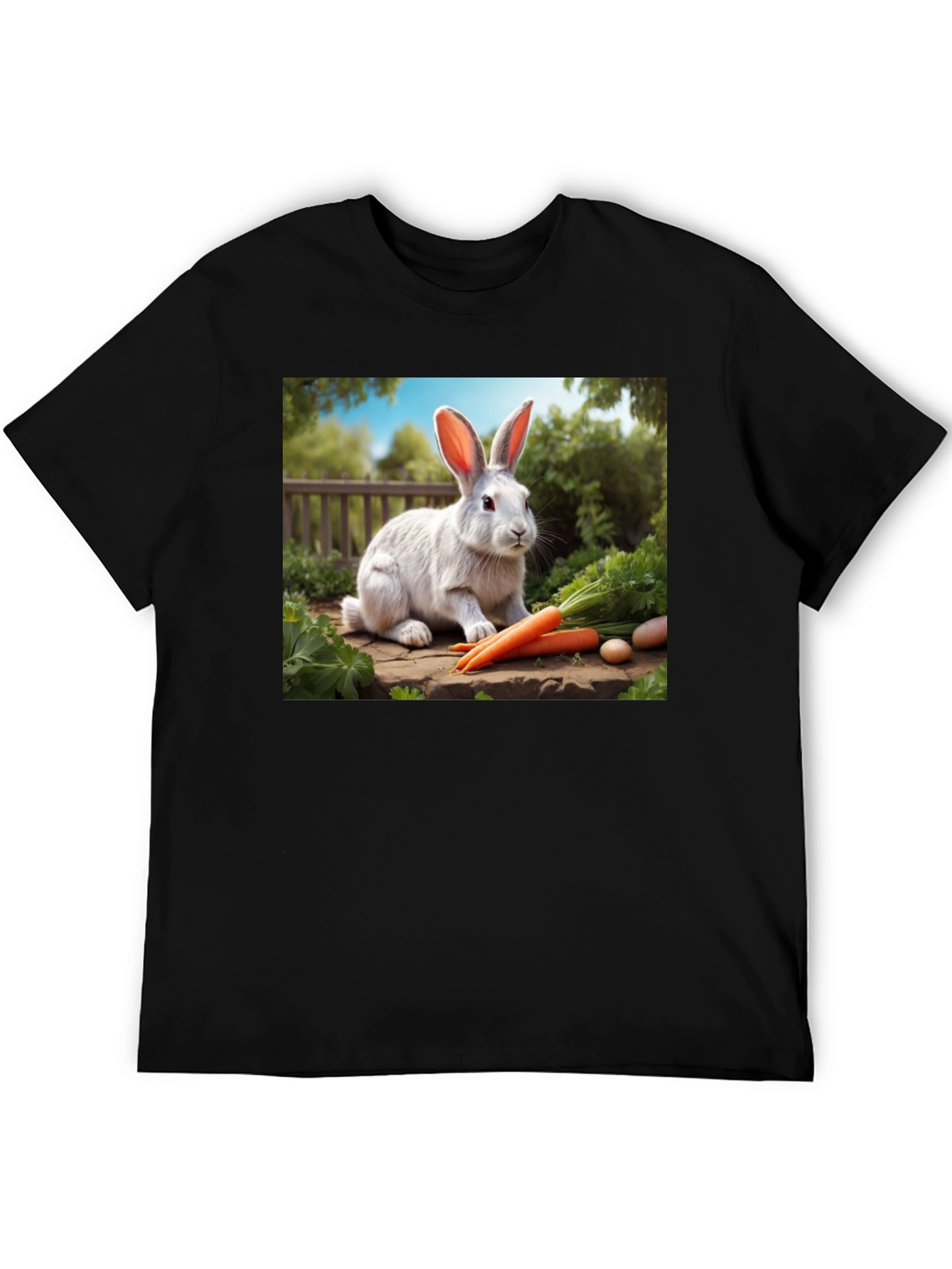 Rabbit & Carrot Graphic Tee - Cute Animal Shirt