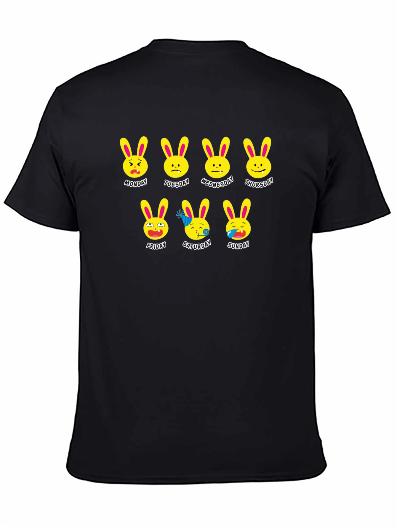 Days of the Week Bunny Emoji T-Shirt
