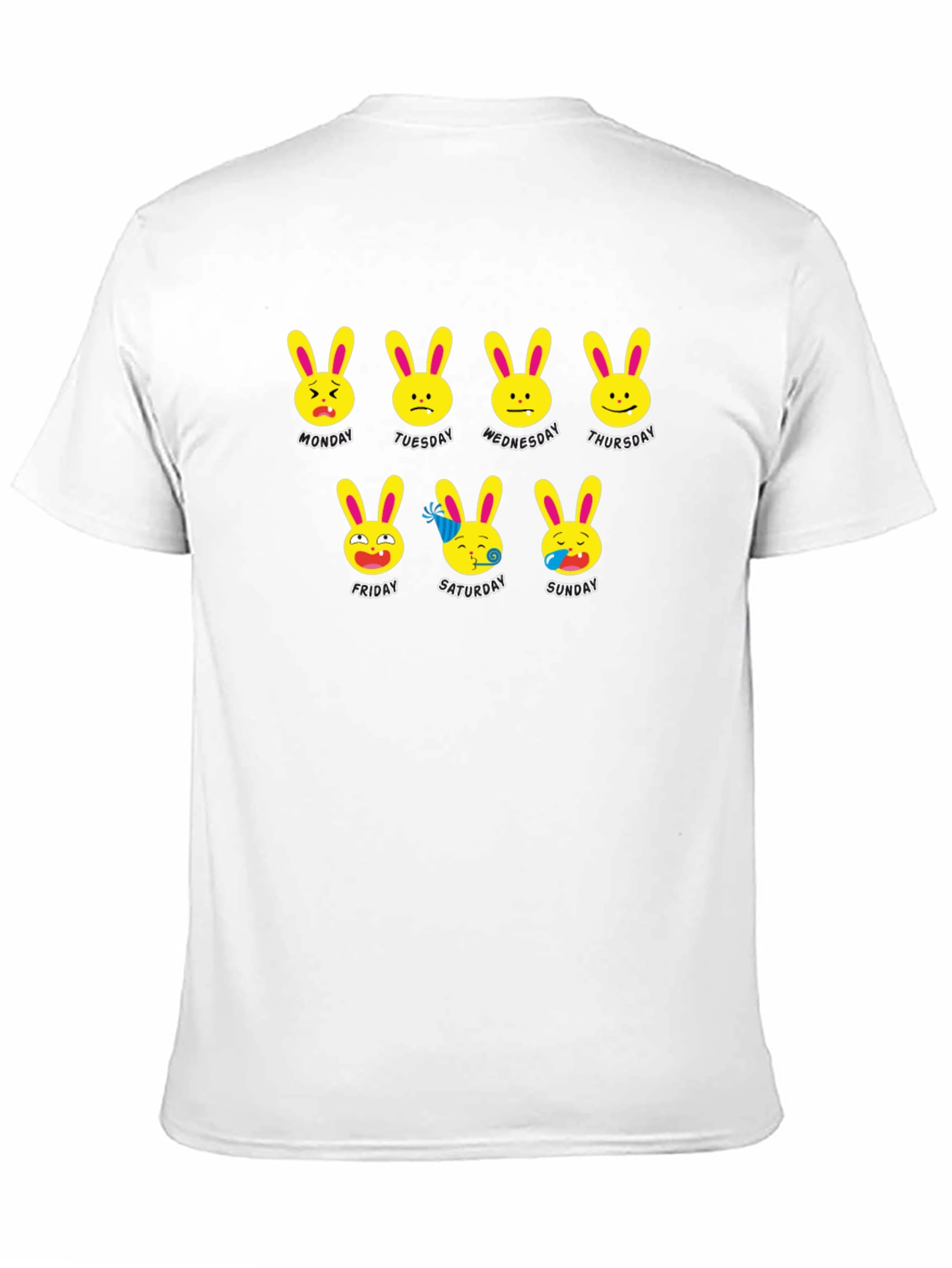 Days of the Week Bunny Emoji T-Shirt