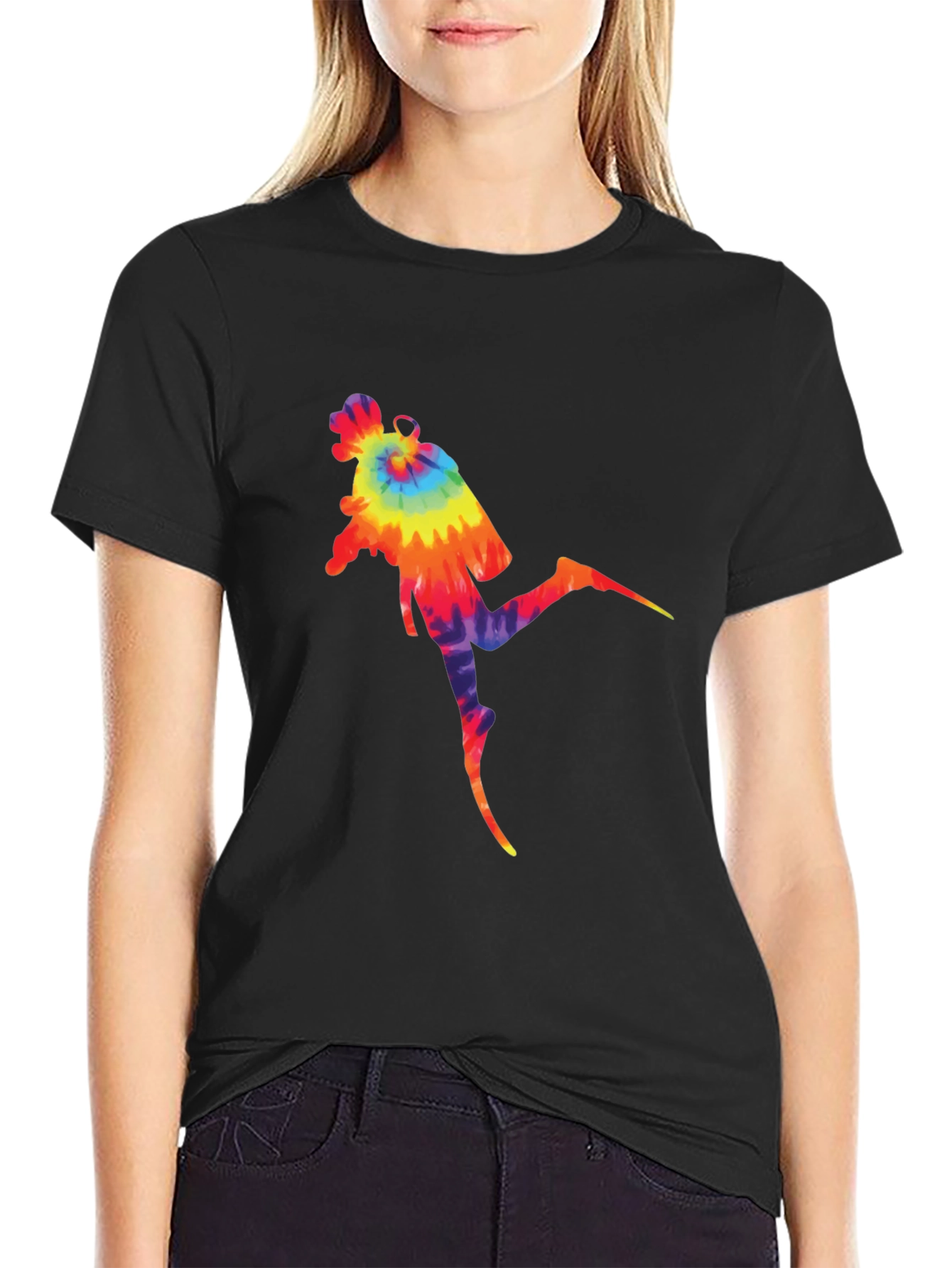 Tie-Dye Scuba Diver Graphic T-Shirt