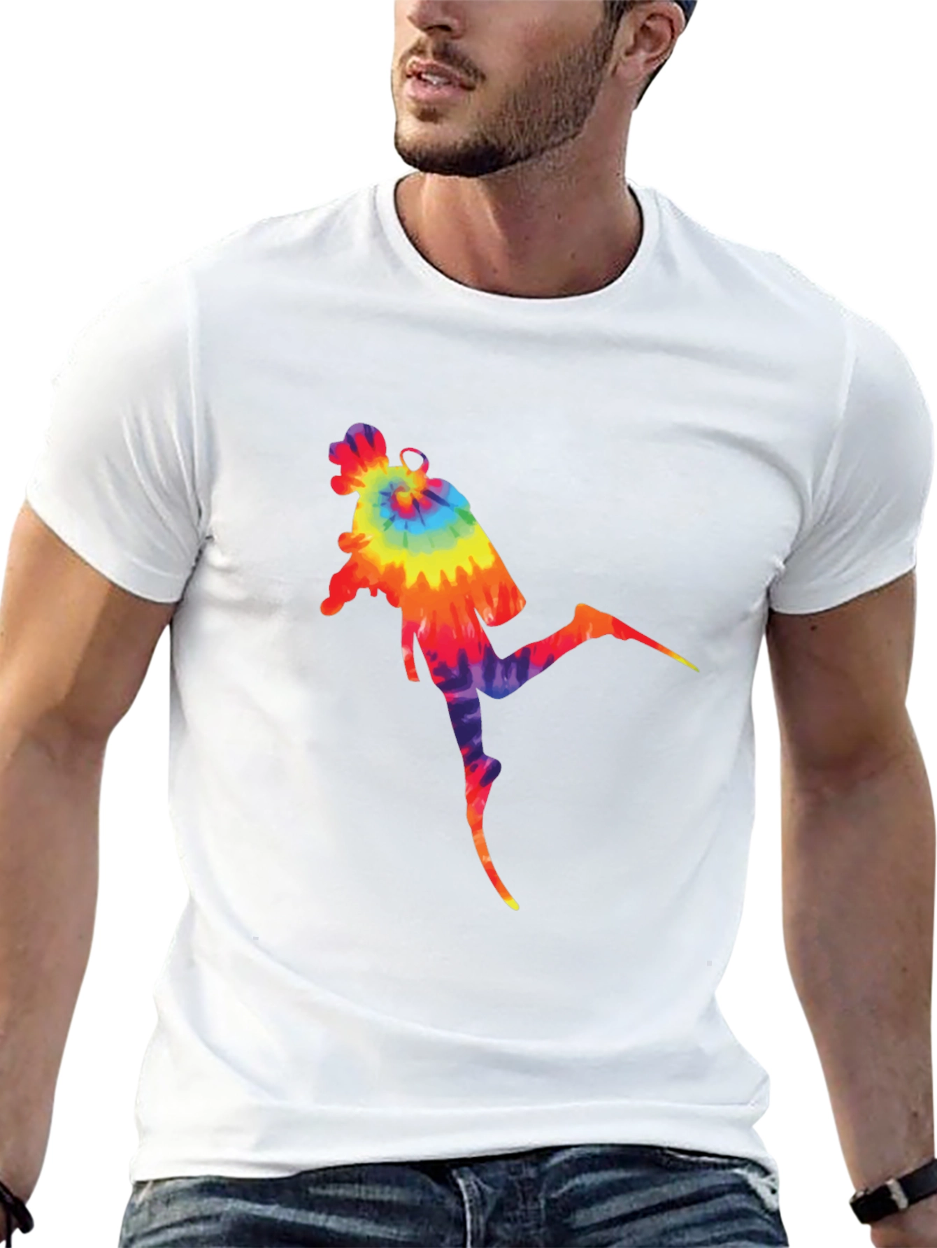 Tie-Dye Scuba Diver Graphic T-Shirt
