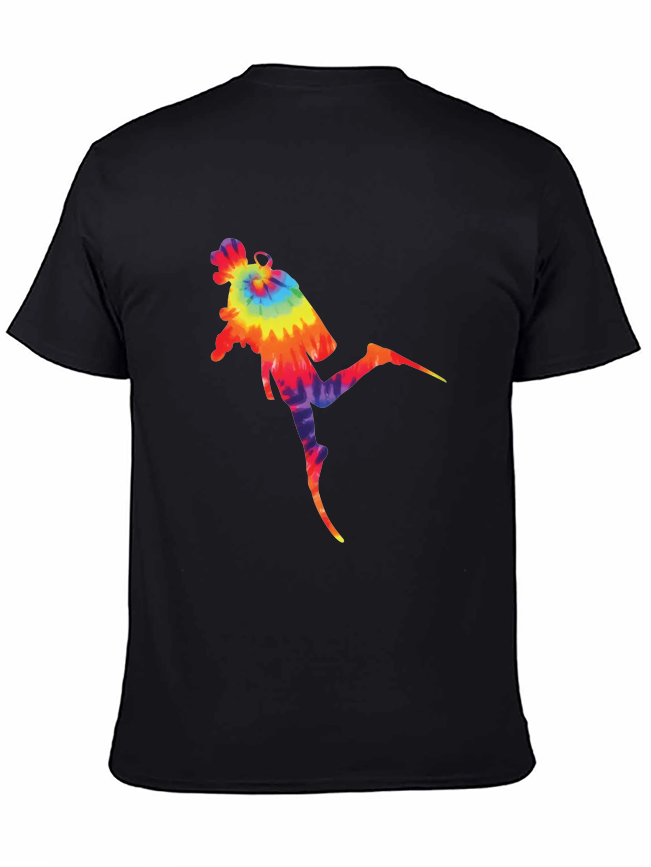 Tie-Dye Scuba Diver Graphic T-Shirt