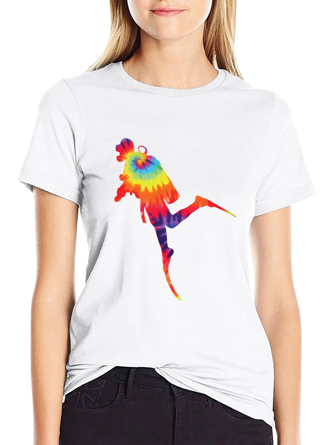 Tie-Dye Scuba Diver Graphic T-Shirt