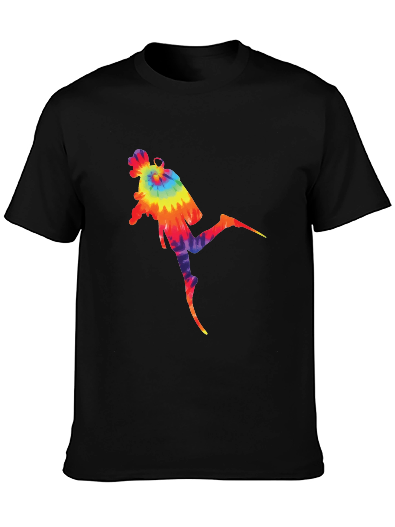 Tie-Dye Scuba Diver Graphic T-Shirt
