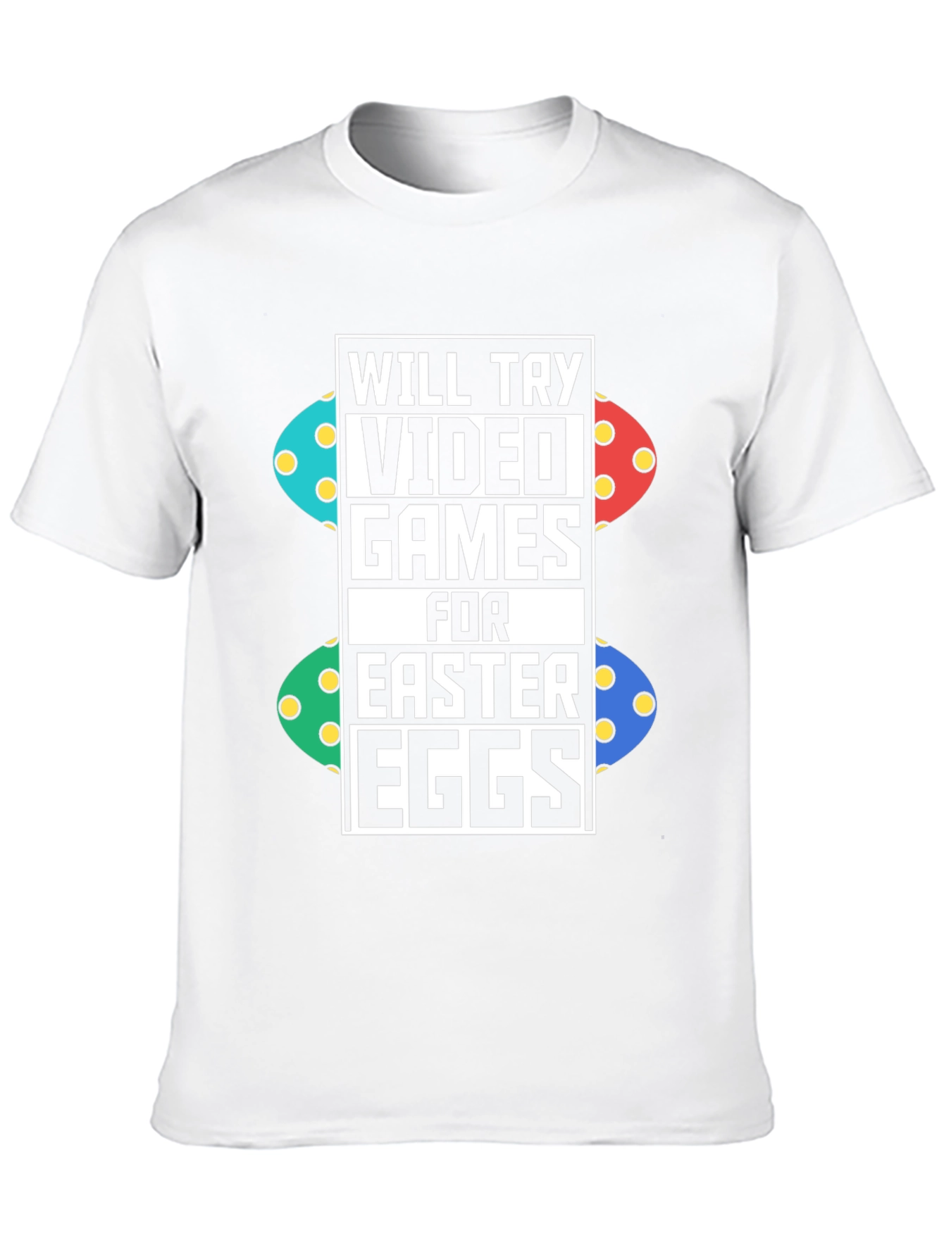 Video Games for Easter Eggs Black T-Shirt