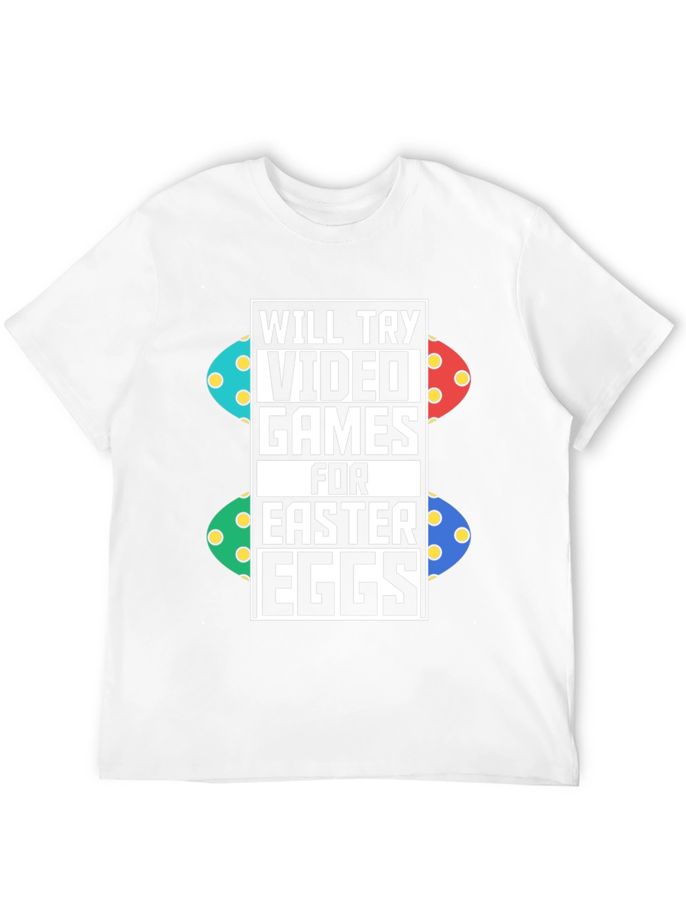 Video Games for Easter Eggs Black T-Shirt