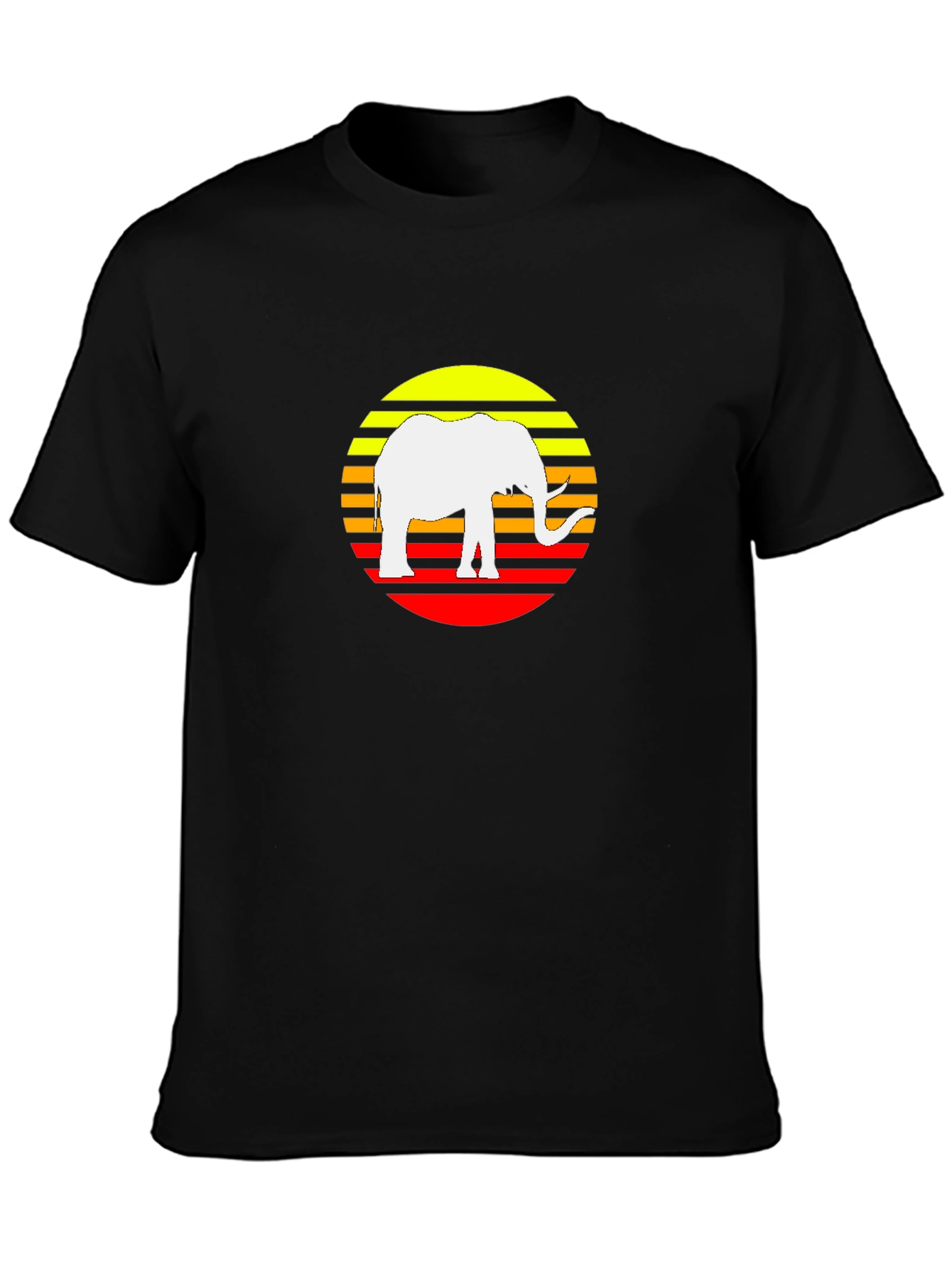 Elephant Sunset Graphic Tee