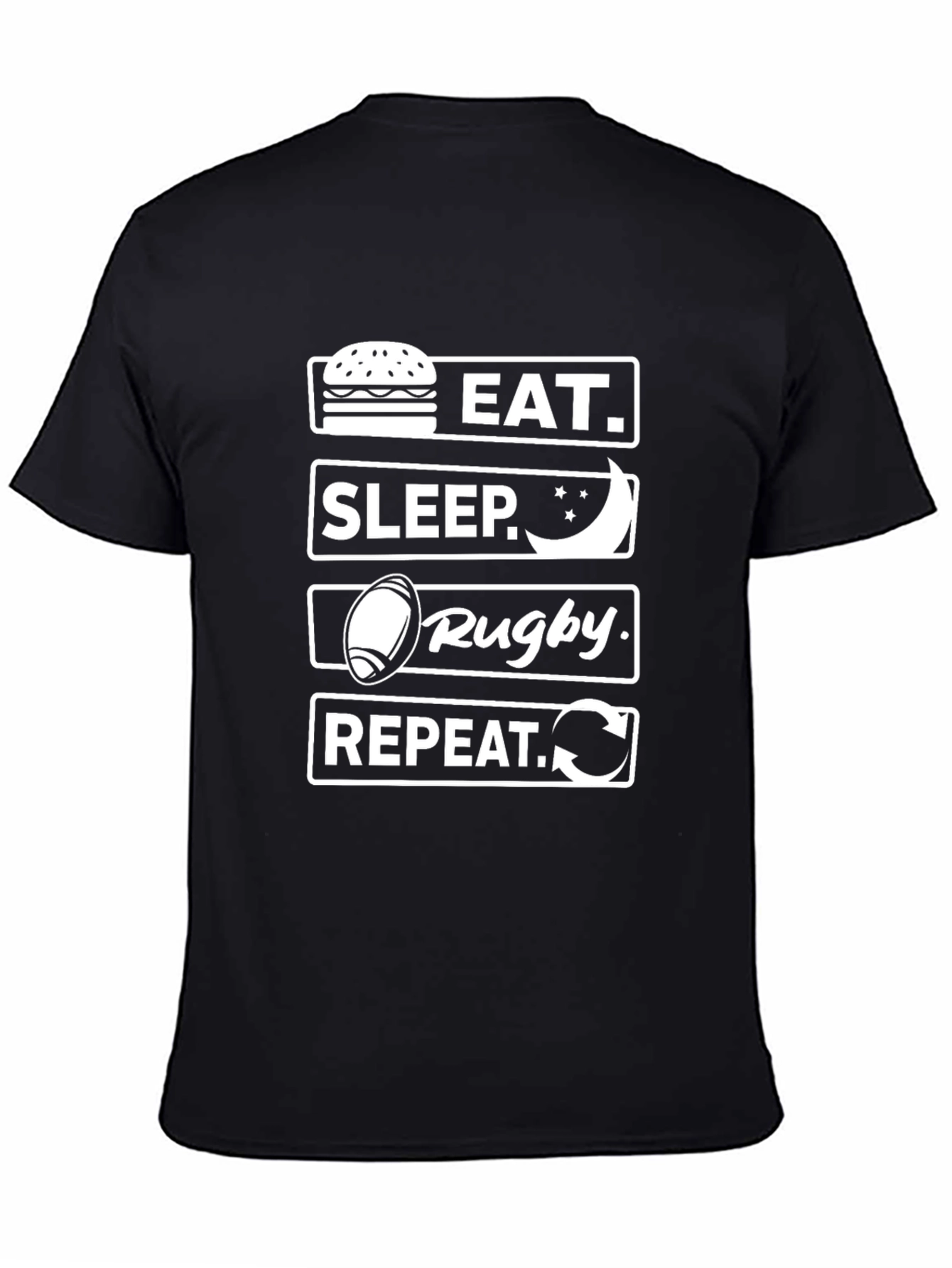 Eat Sleep Rugby Repeat Funny T-Shirt