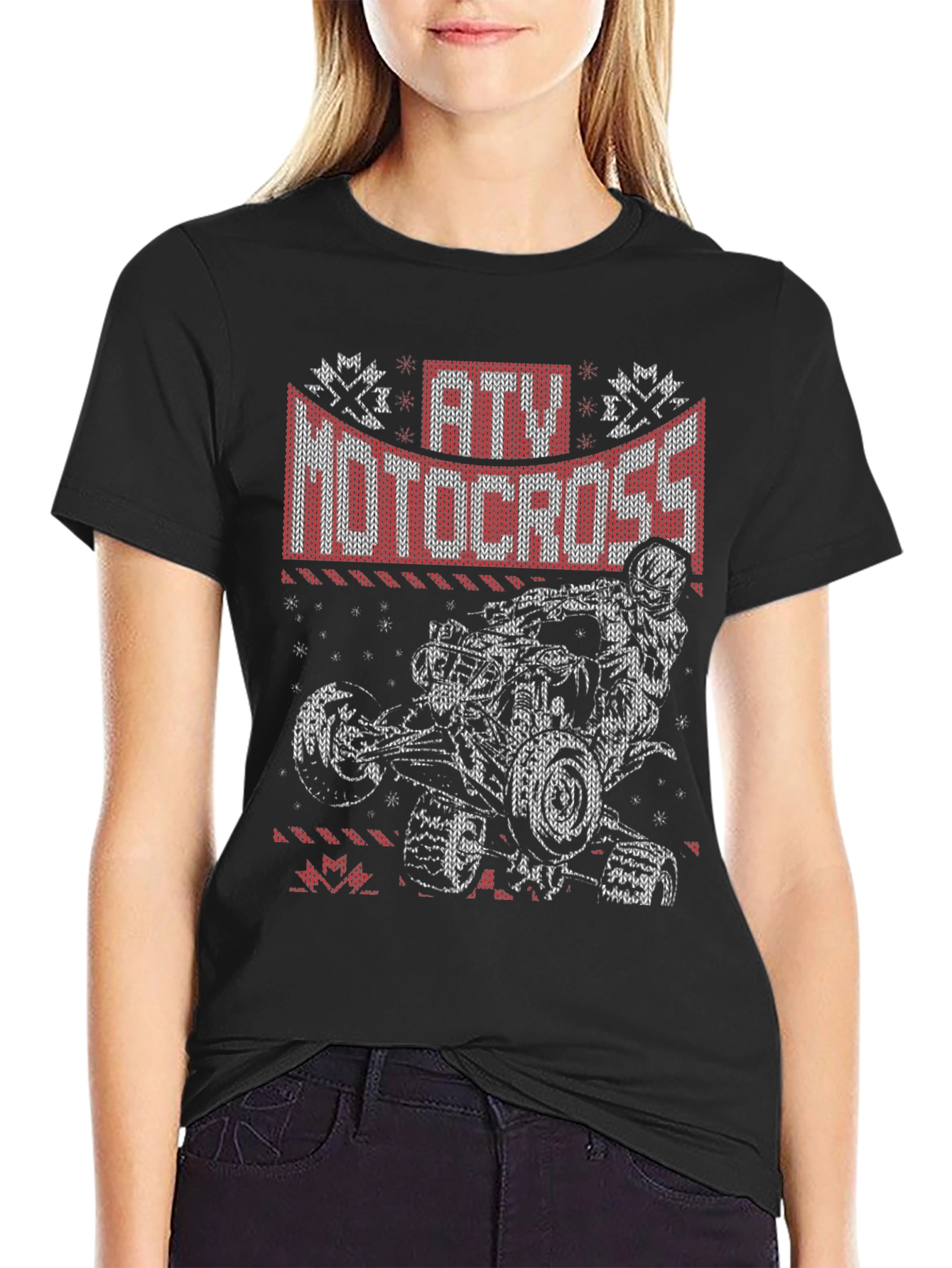 ATV Motocross Ugly Christmas Sweater T-Shirt