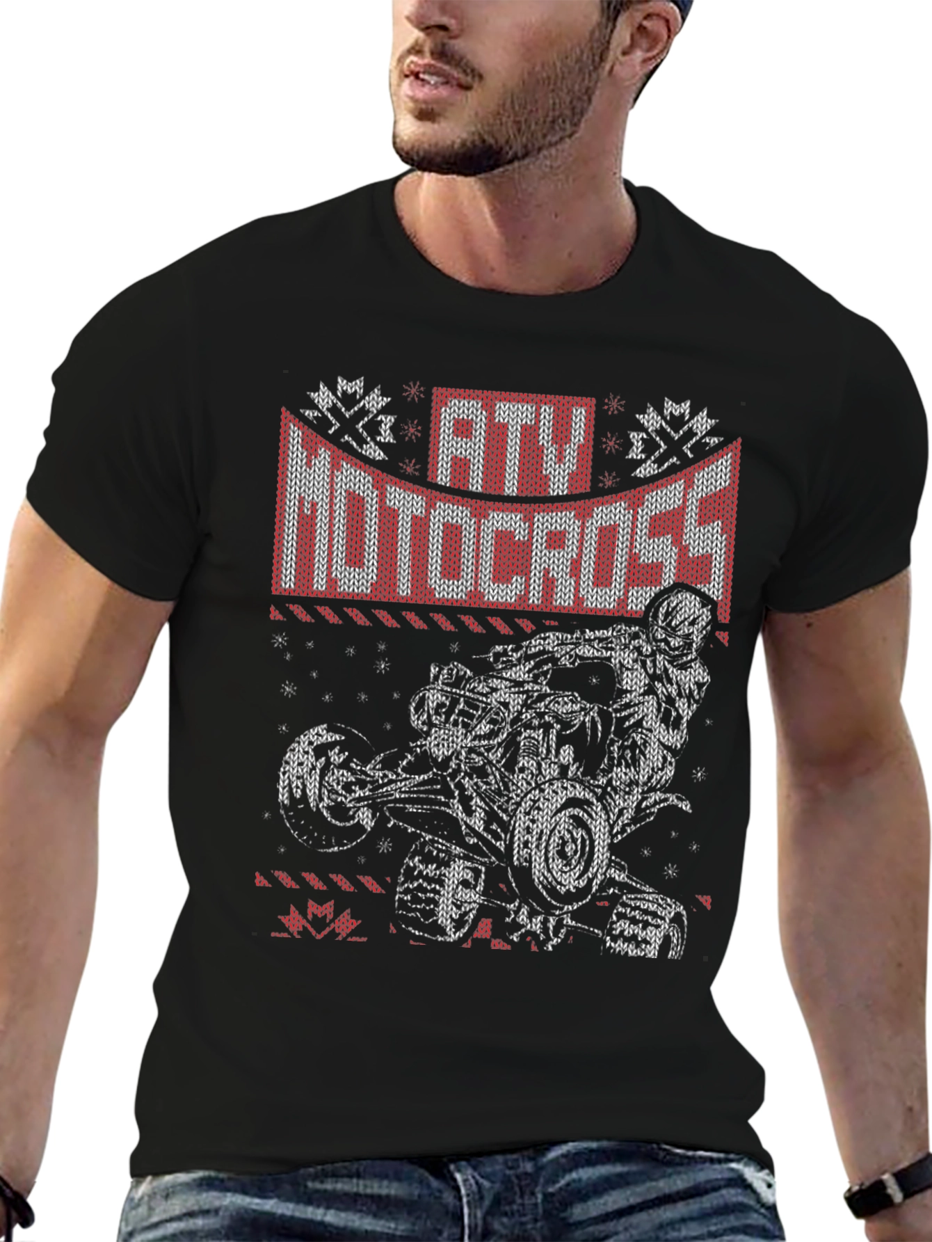 ATV Motocross Ugly Christmas Sweater T-Shirt