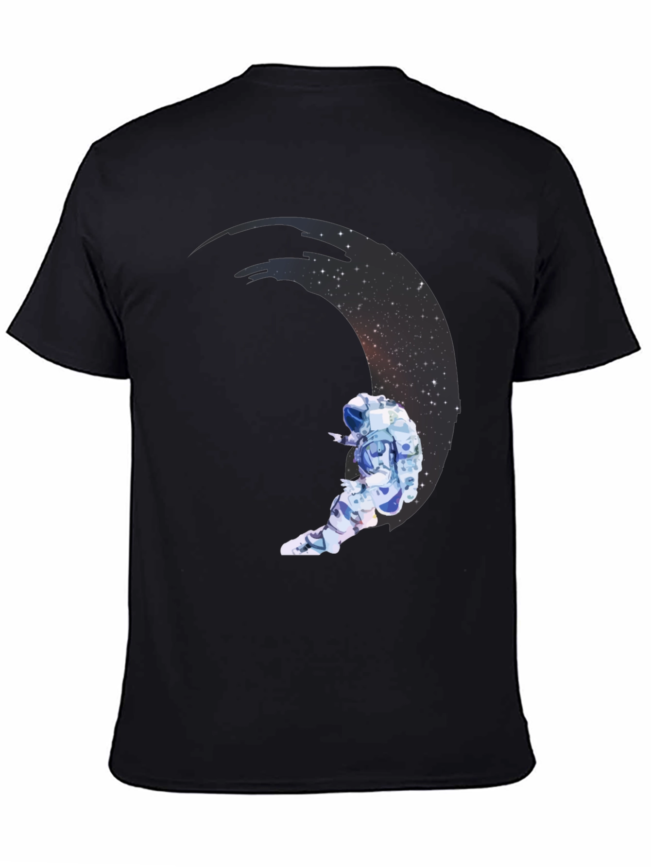 Astronaut Moon Graphic Black Tee
