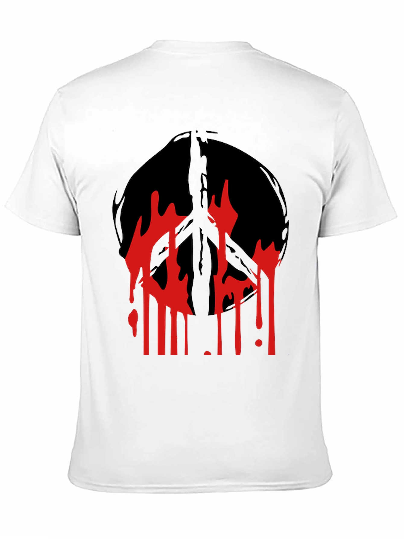 Edgy Peace Sign Graphic T-Shirt