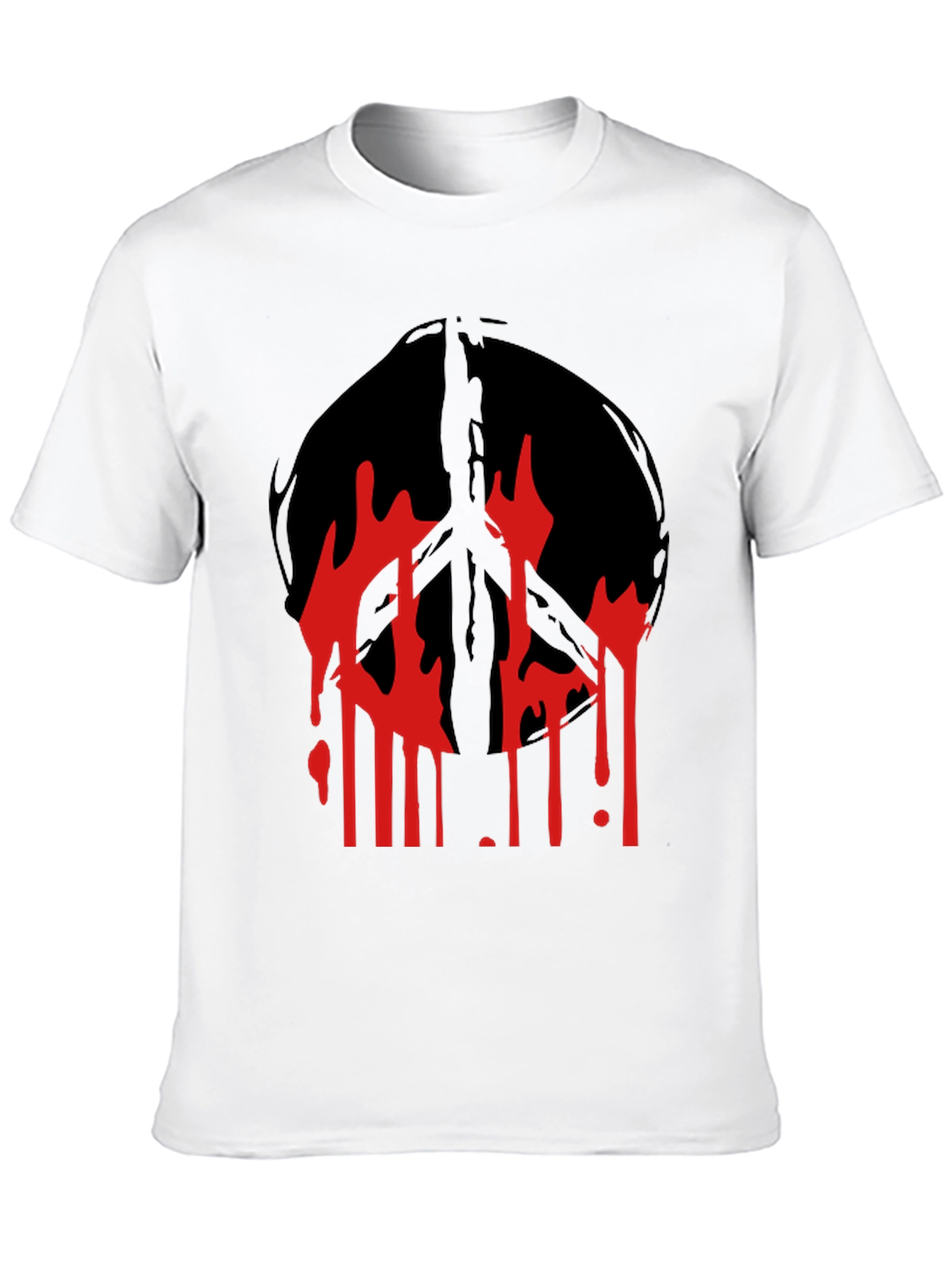 Edgy Peace Sign Graphic T-Shirt