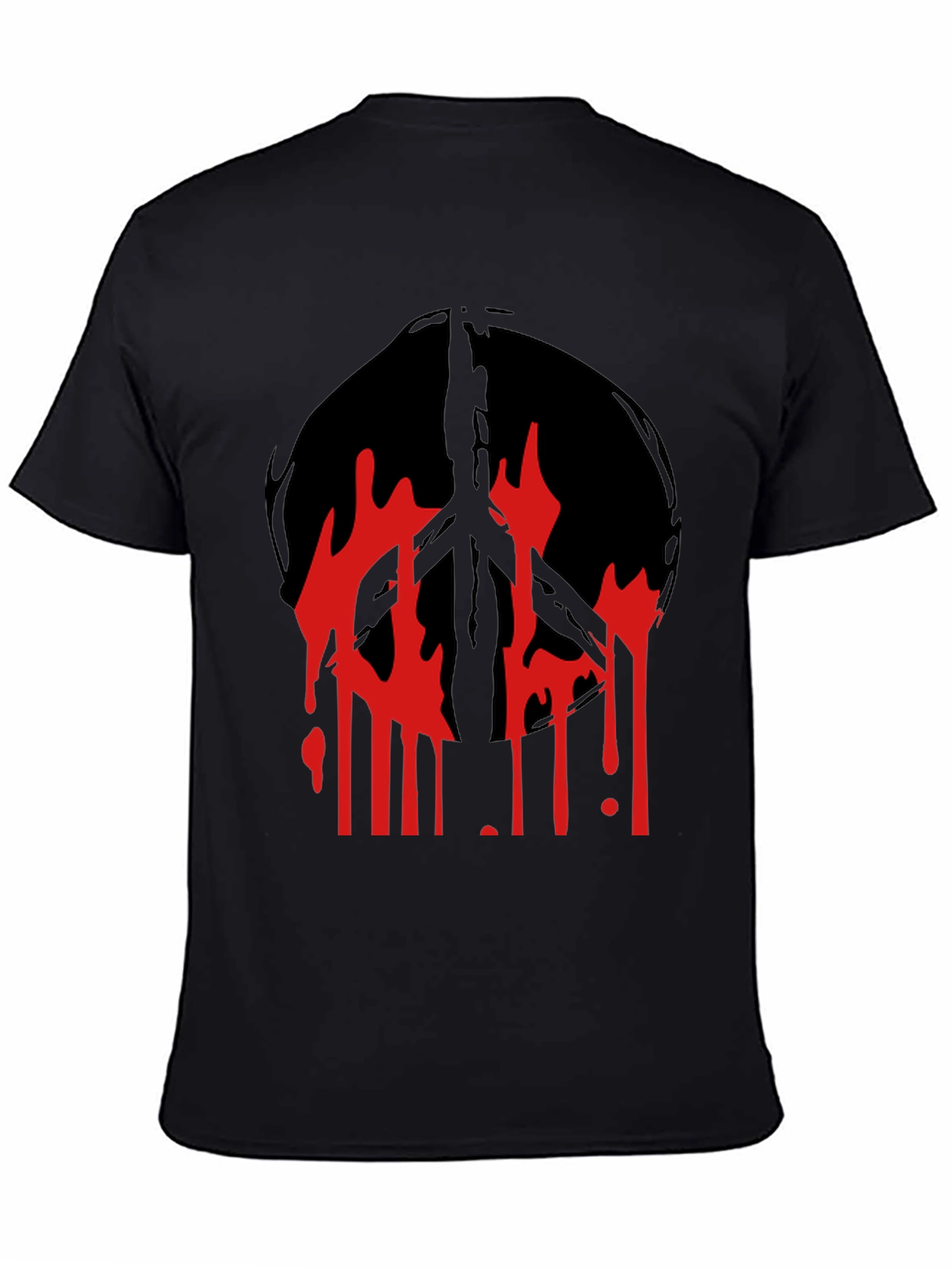 Edgy Peace Sign Graphic T-Shirt