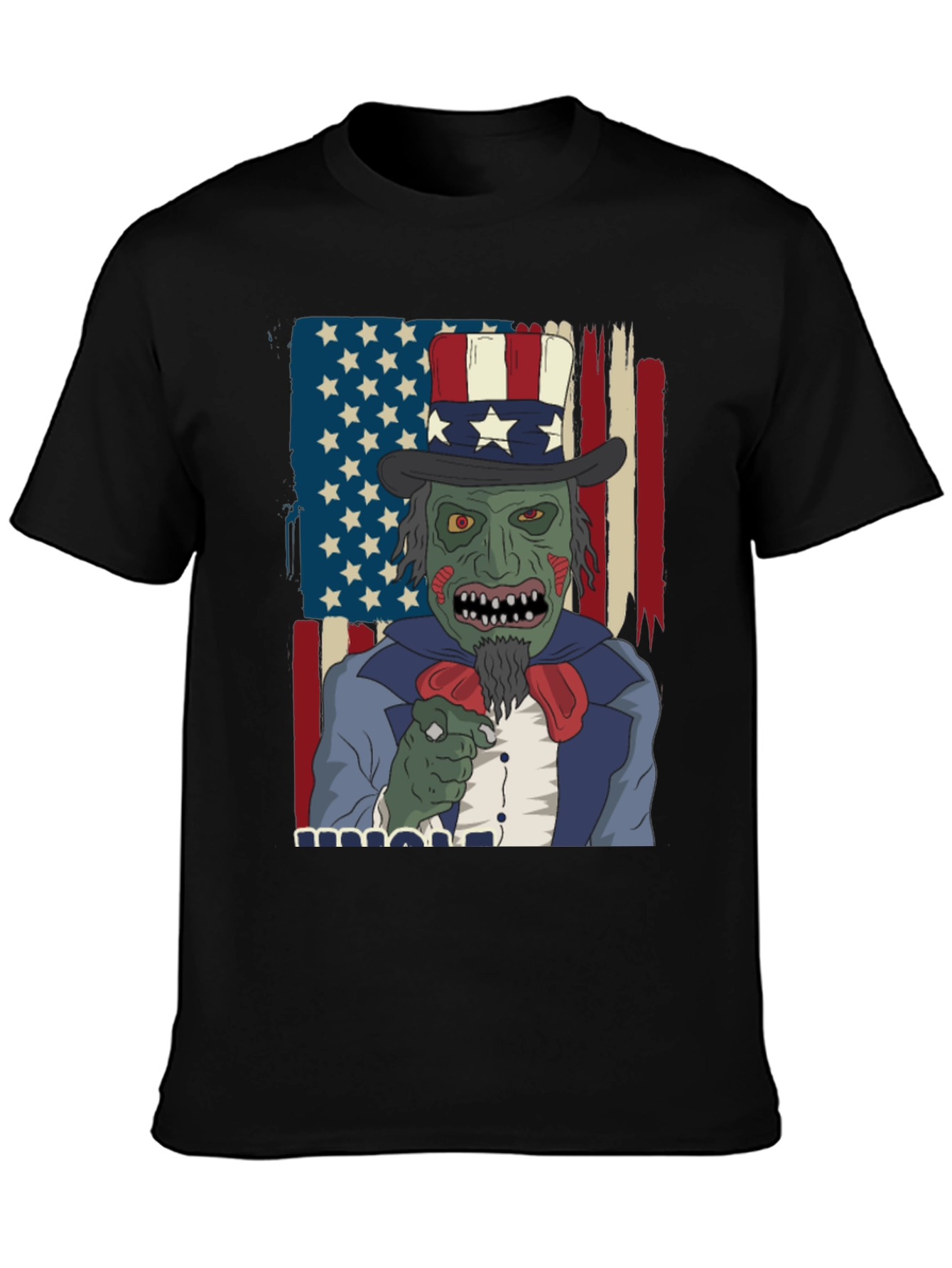 Zombie Uncle Sam Mens Graphic Tee